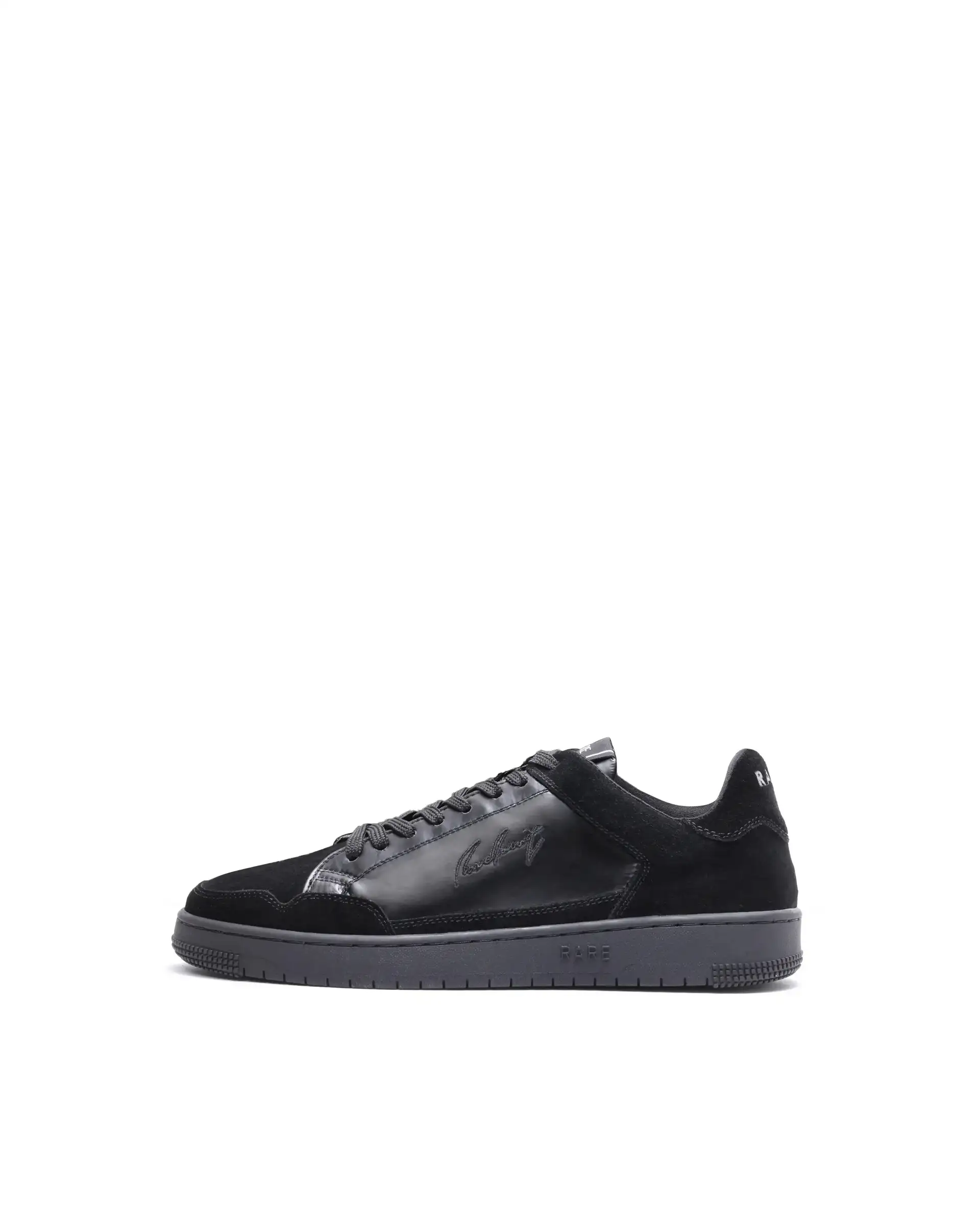 Rare Rabbit Men's Amigo Black Parachute Lace-Up Closure Sneaker