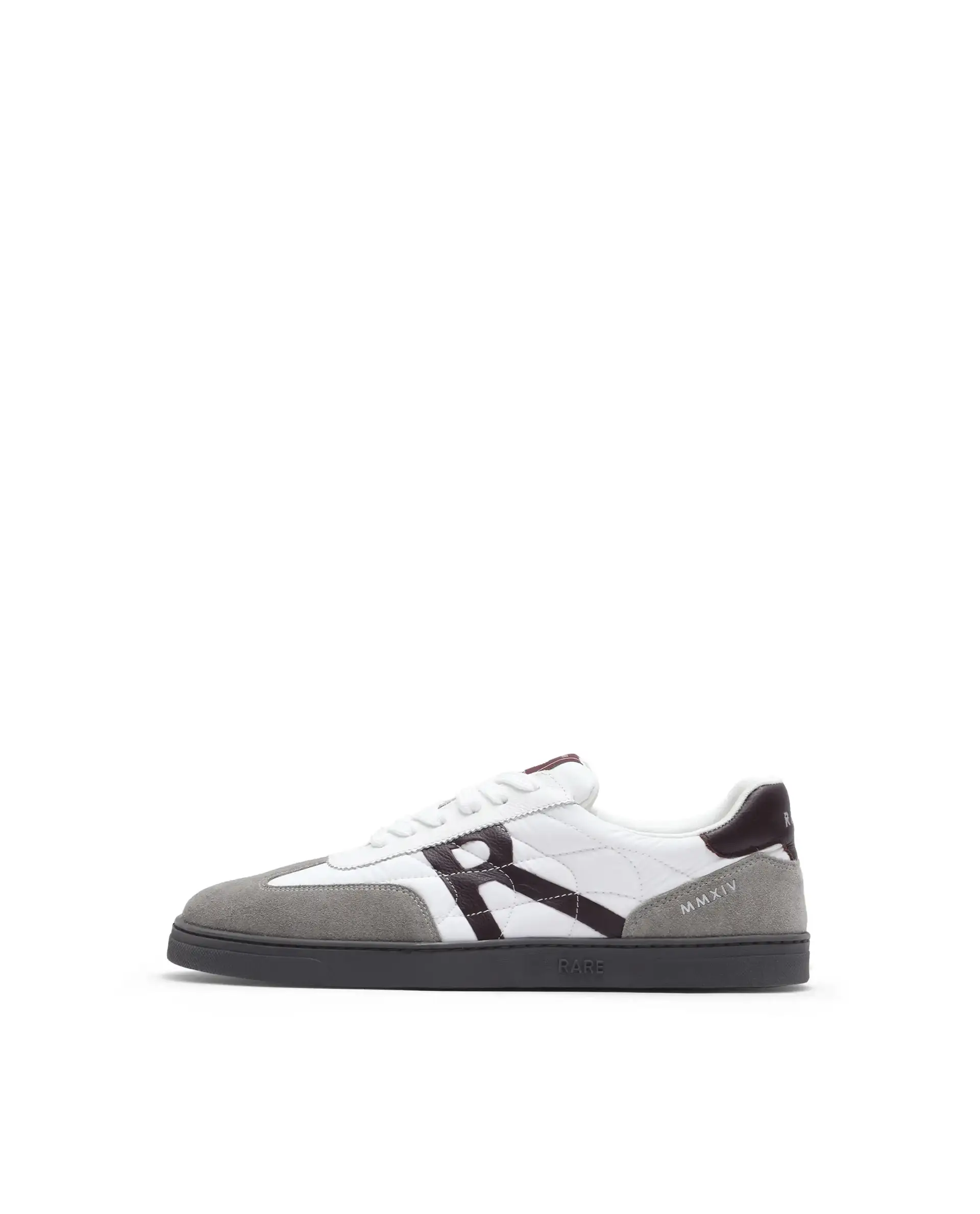 Rare Rabbit Men Atlas White Genuine Suede And Parachute Dual Tone Lace-Up Sneaker Shoes