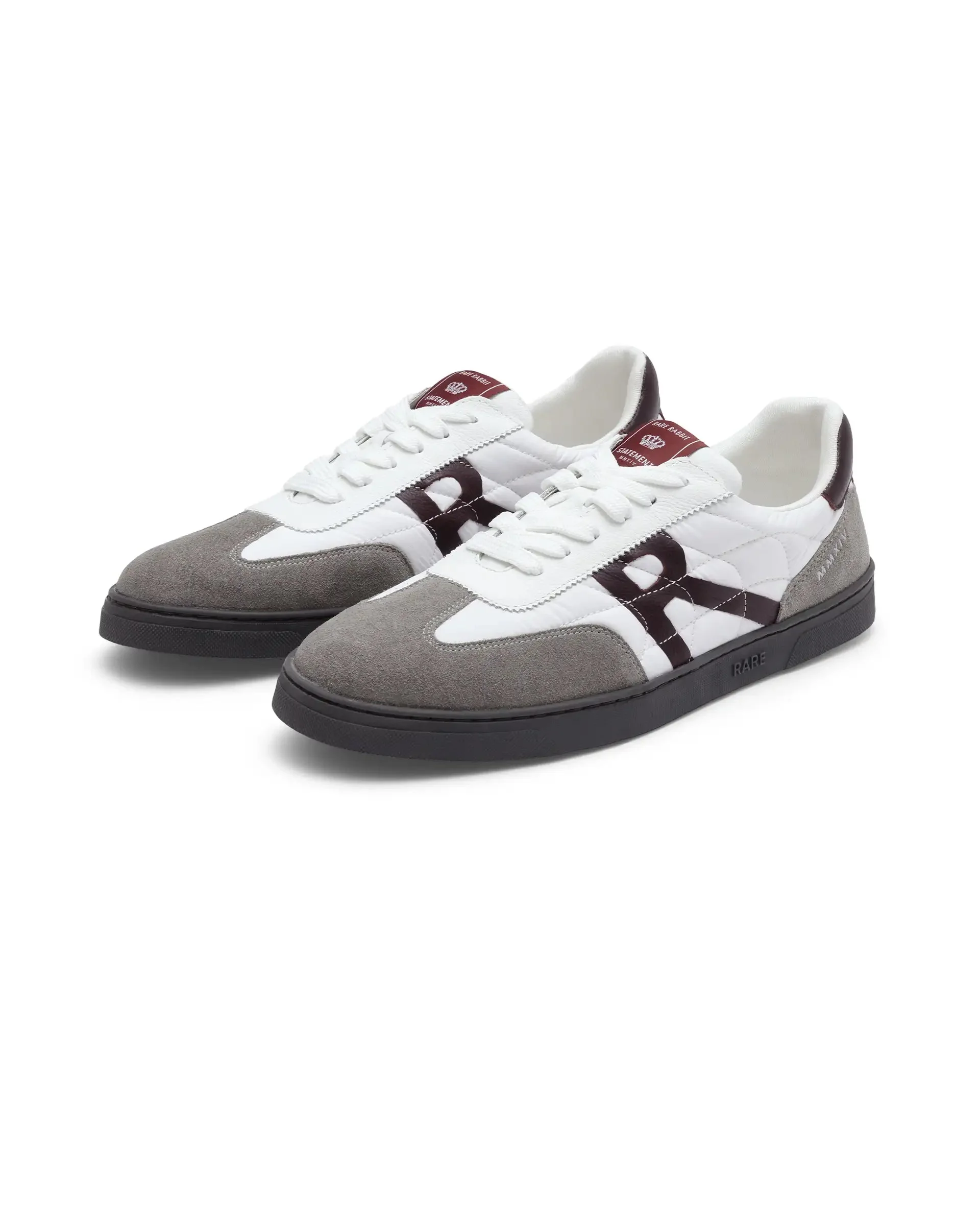 Rare Rabbit Men Atlas White Genuine Suede And Parachute Dual Tone Lace-Up Sneaker Shoes - Image 4
