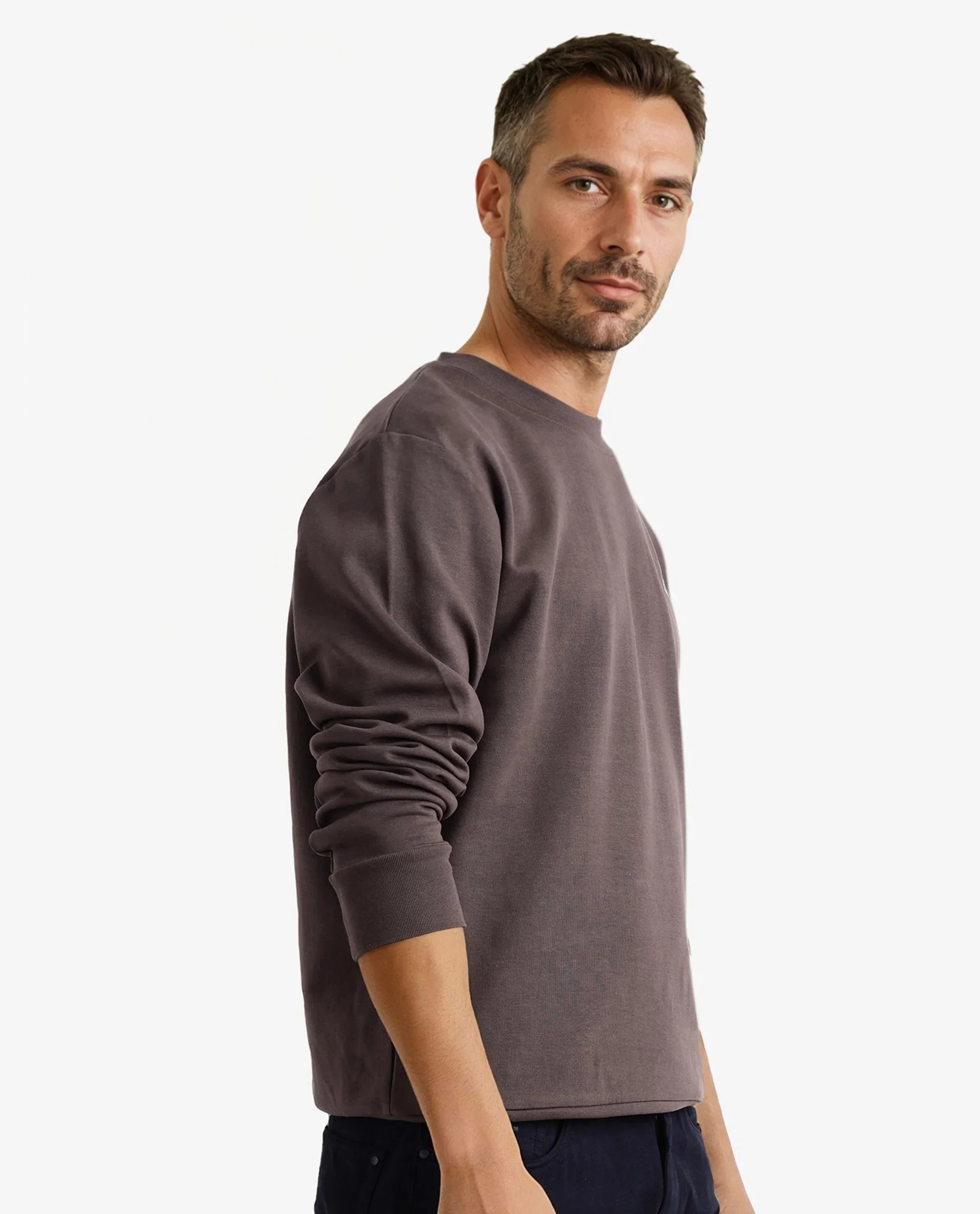 Rare Rabbit Men's Bay Dark Grey Cotton Graphic Print Regular Fit Full Sleeve Crew Neck Sweatshirt - Image 7