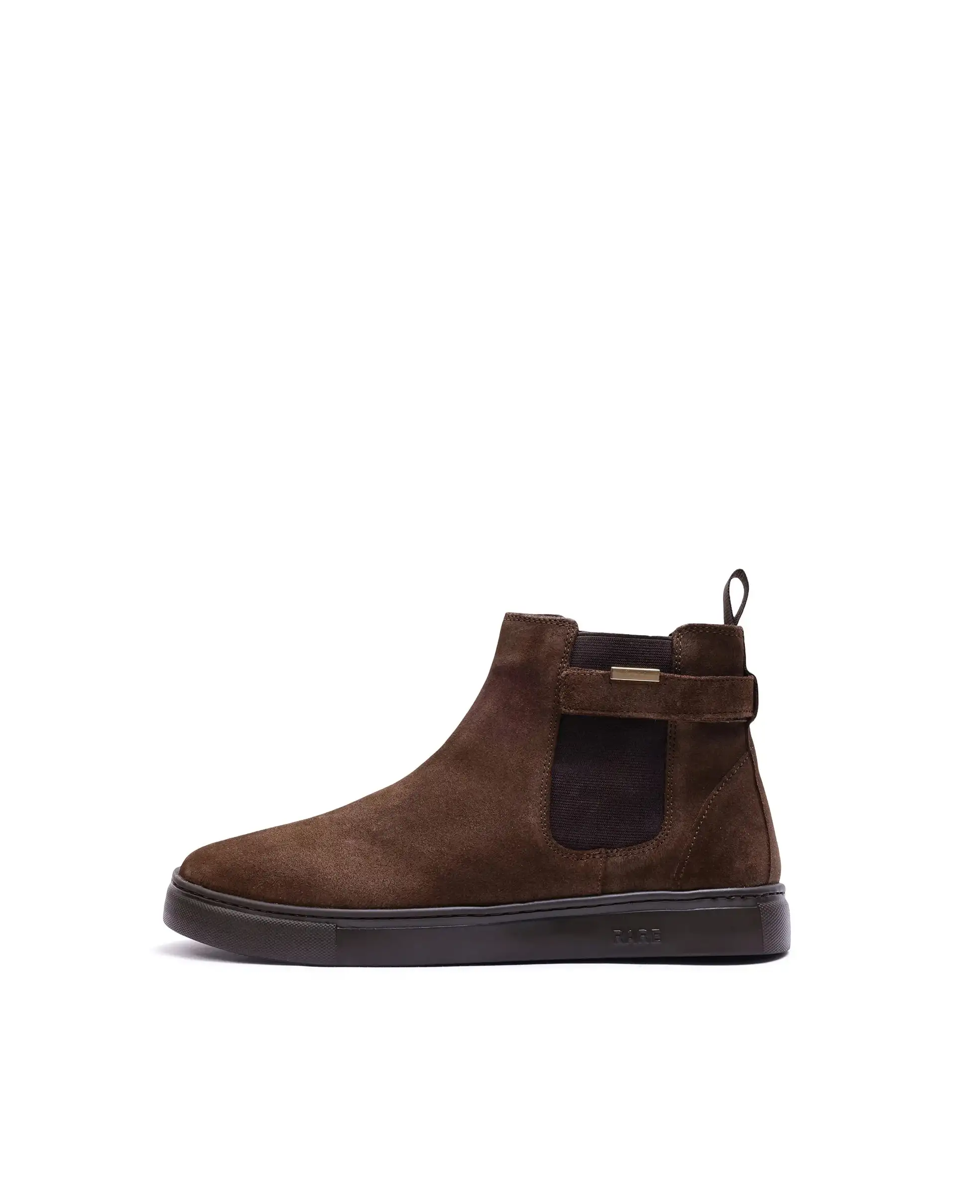 Rare Rabbit Men Berus Dark Brown Suede Slip-on Closure Shoes