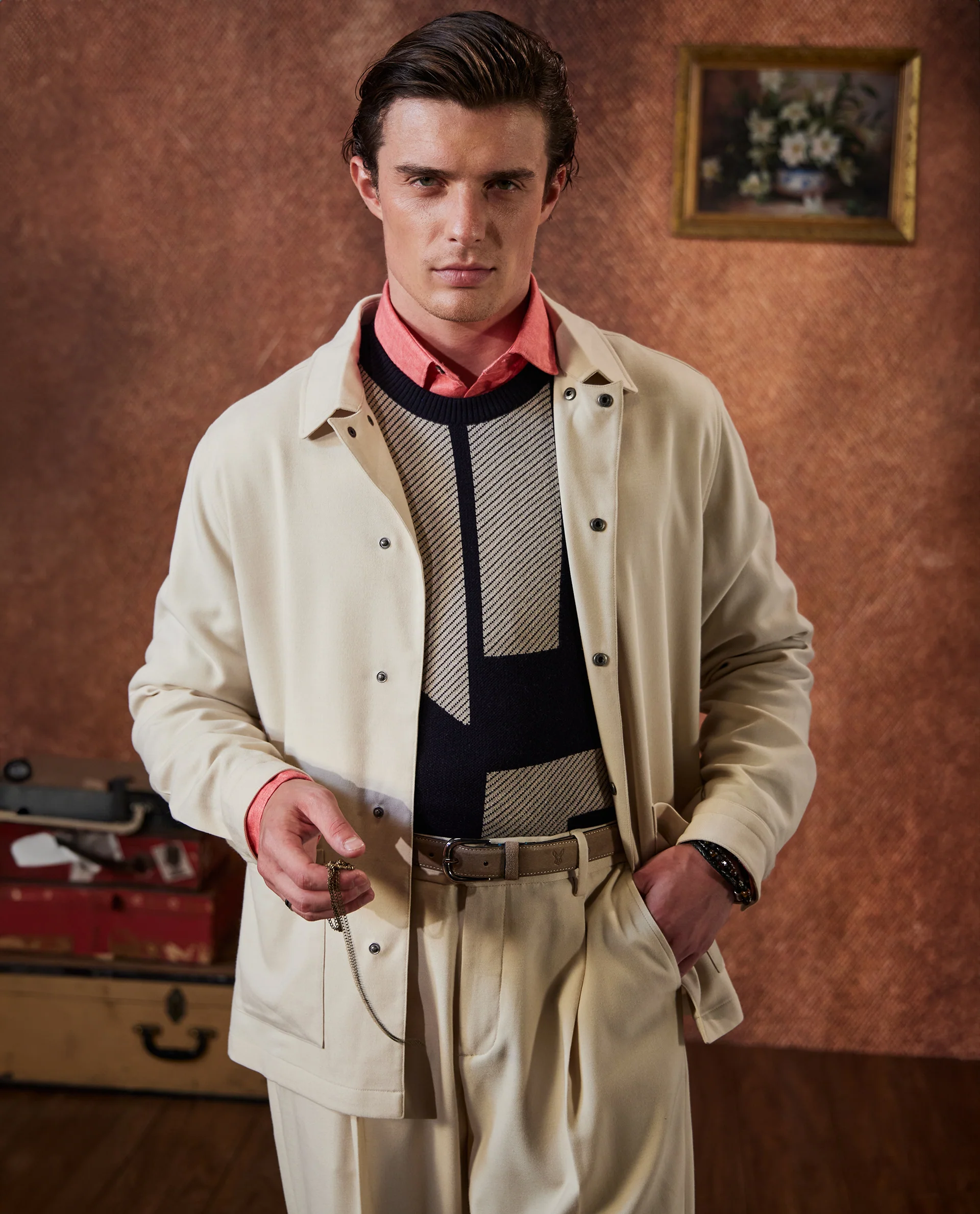 Rare Rabbit Men's Brant Off White Rayon Plain Relaxed Fit Full Sleeve Collared Shacket - Image 7