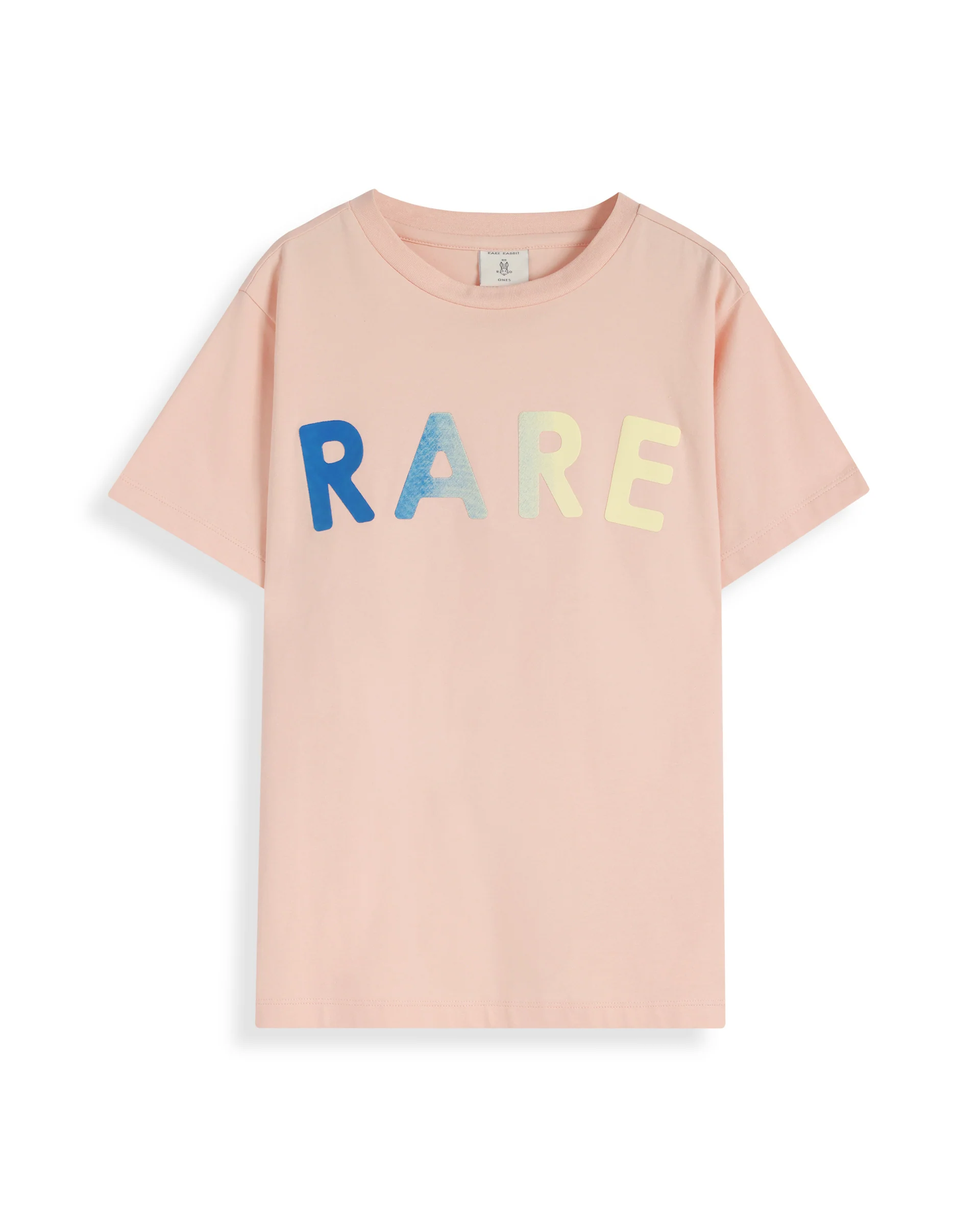 Rare Ones Kids Cati Pink Cotton Fabric Half Sleeves Crew Neck Graphic Print T-Shirt - Image 2