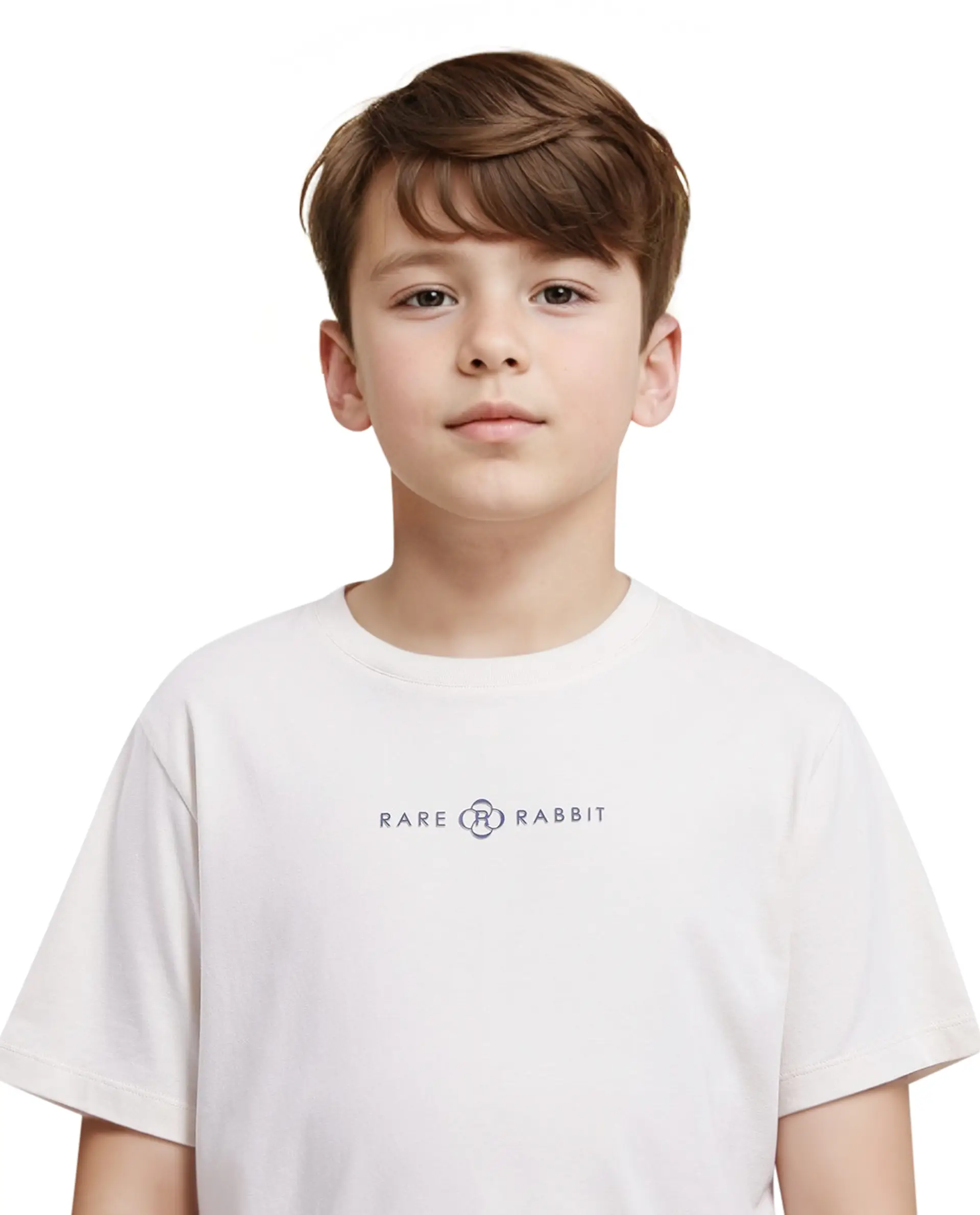 Rare Ones Kids Chom Off White Cotton Fabric Half Sleeves Crew Neck Graphic Print T-Shirt - Image 4