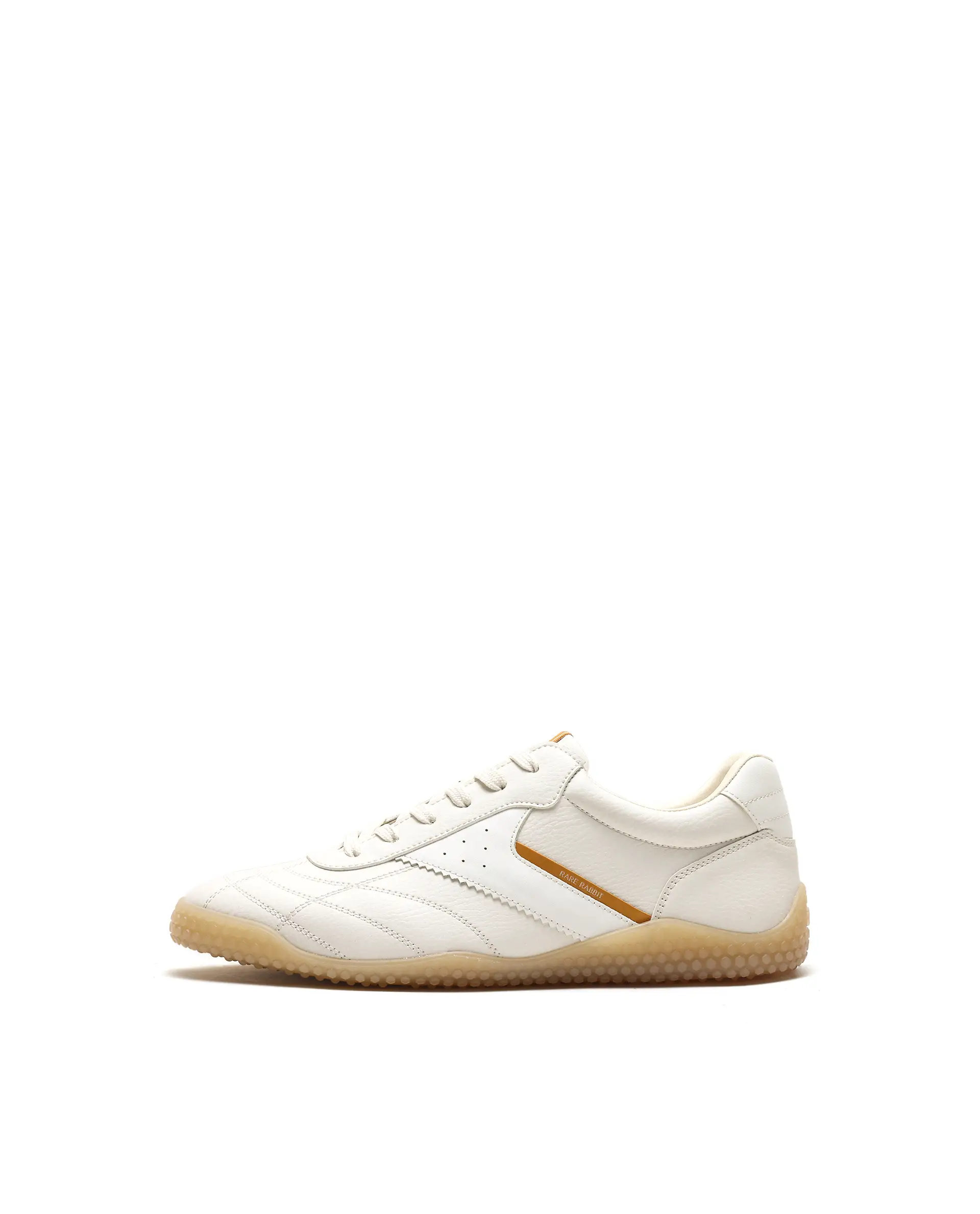 Rarez Men's Crock Light Beige Micro Fiber Leather Sneaker - Image 9