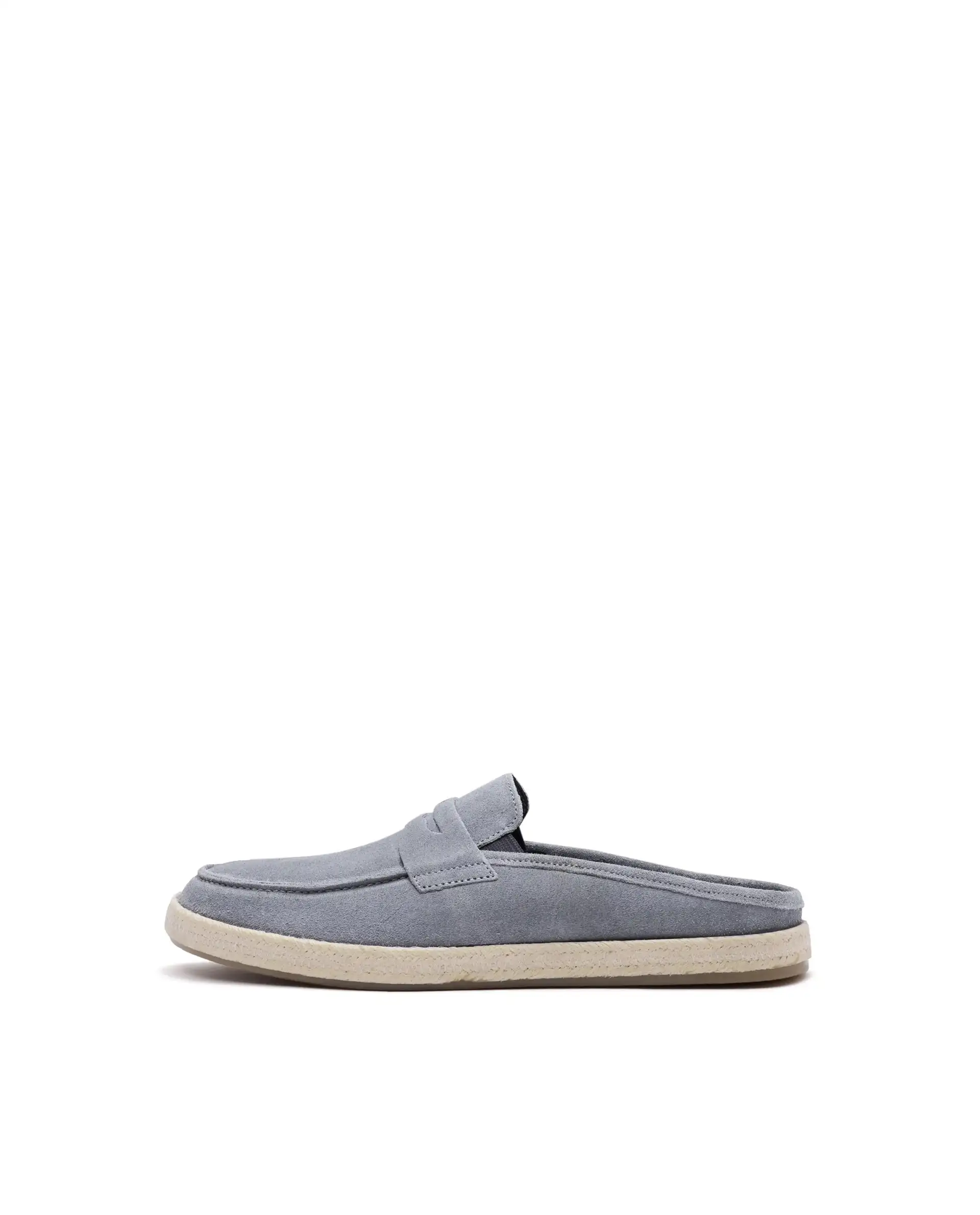 Rare Rabbit Men Diago Light Grey Suede Leather Slip-On Closure Shoes