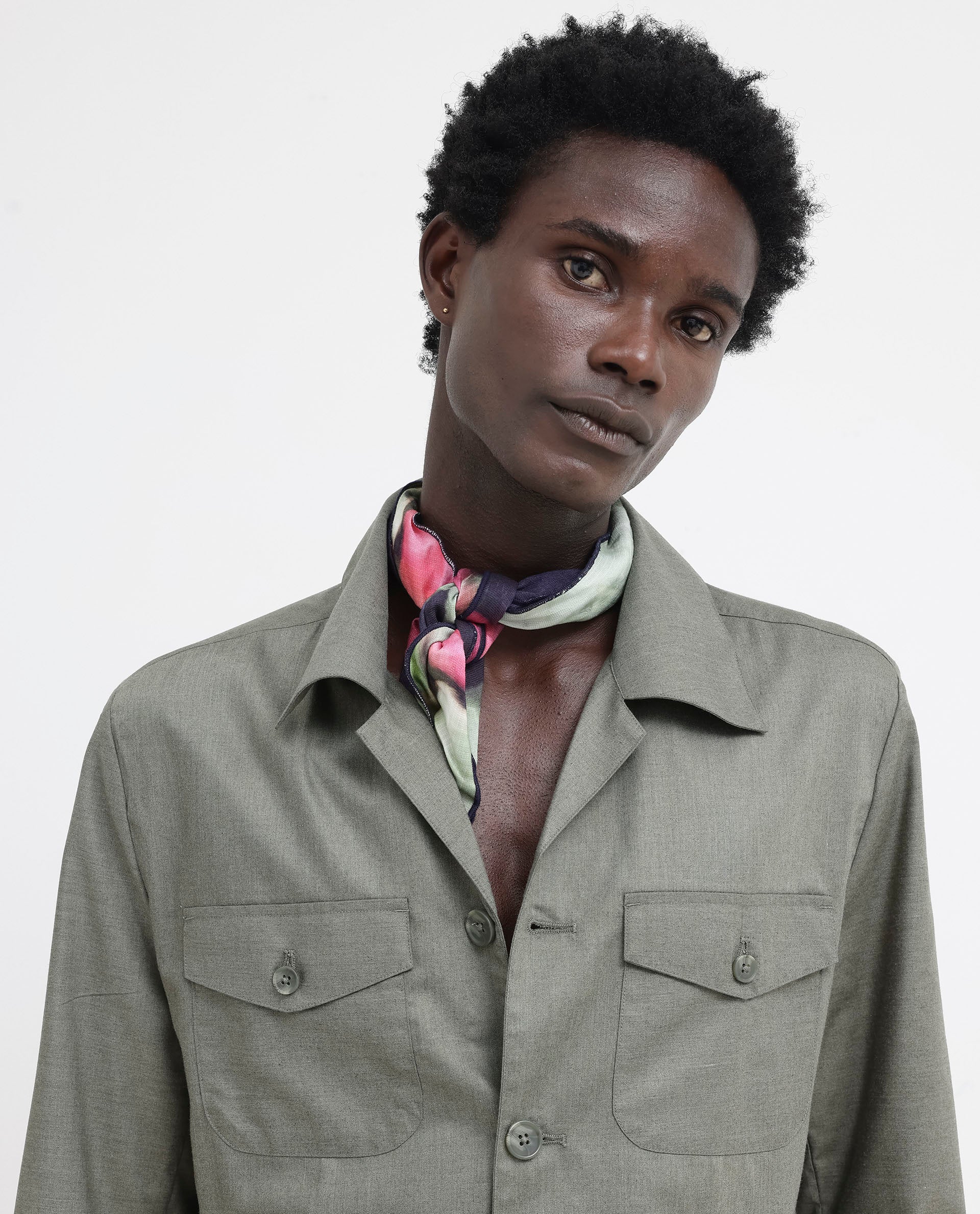 Rare Rabbit Men's Echos Light Olive Cotton Plain Relaxed Fit Full Sleeve Lapel Neck Jacket - Image 12