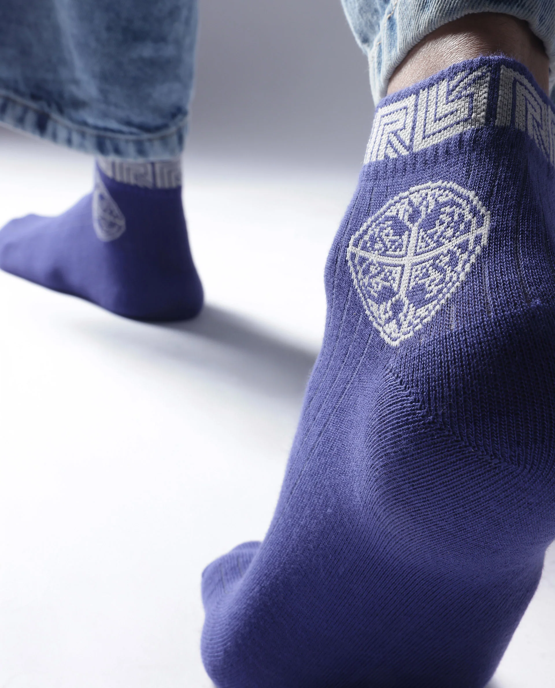 Rare Rabbit Men Emb Assorted High Ankle Socks