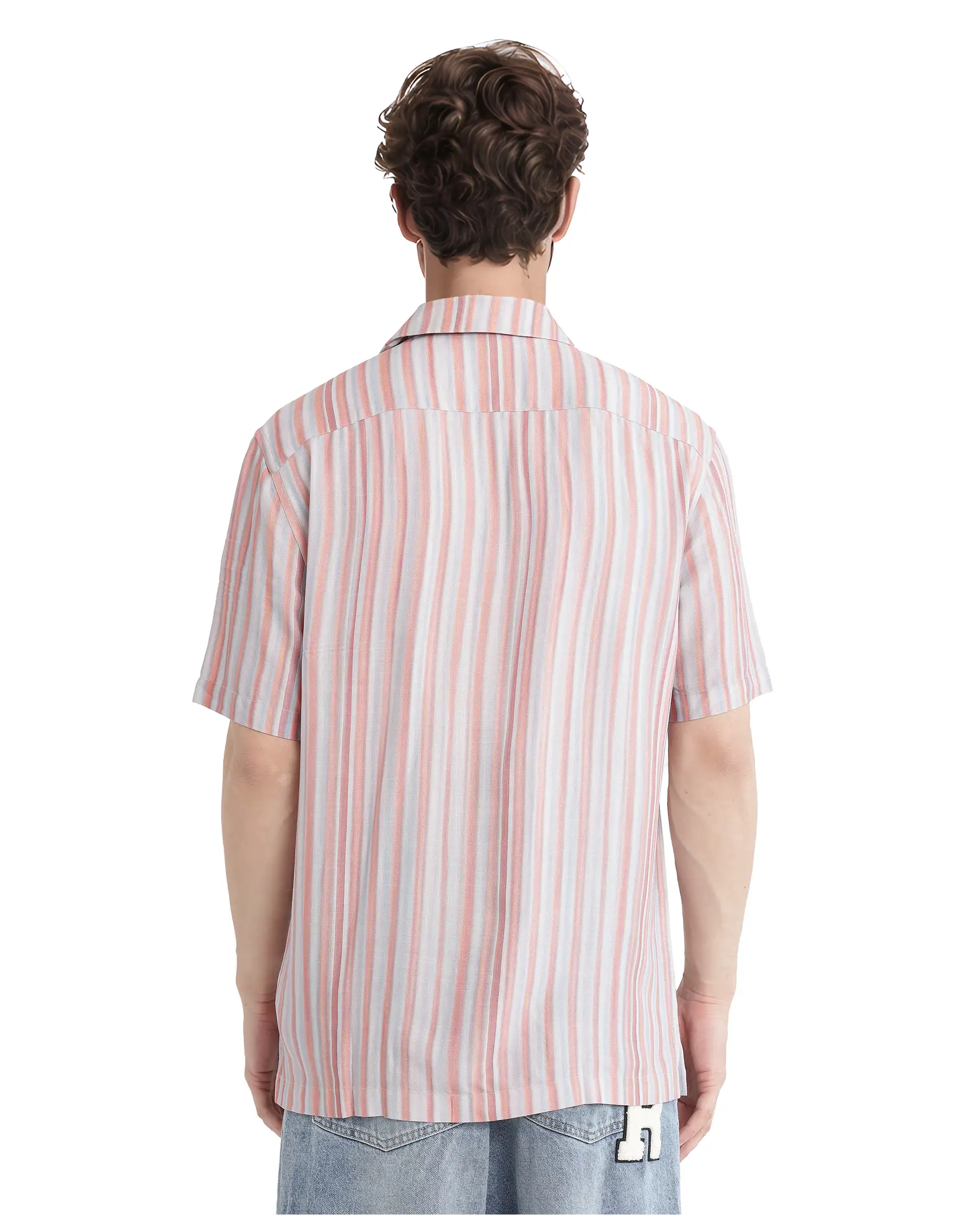 Rare Rabbit Men's Gero Dusky Pink Viscose Floral Print Boxy Fit Half Sleeve Cuban Collar Shirt - Image 4
