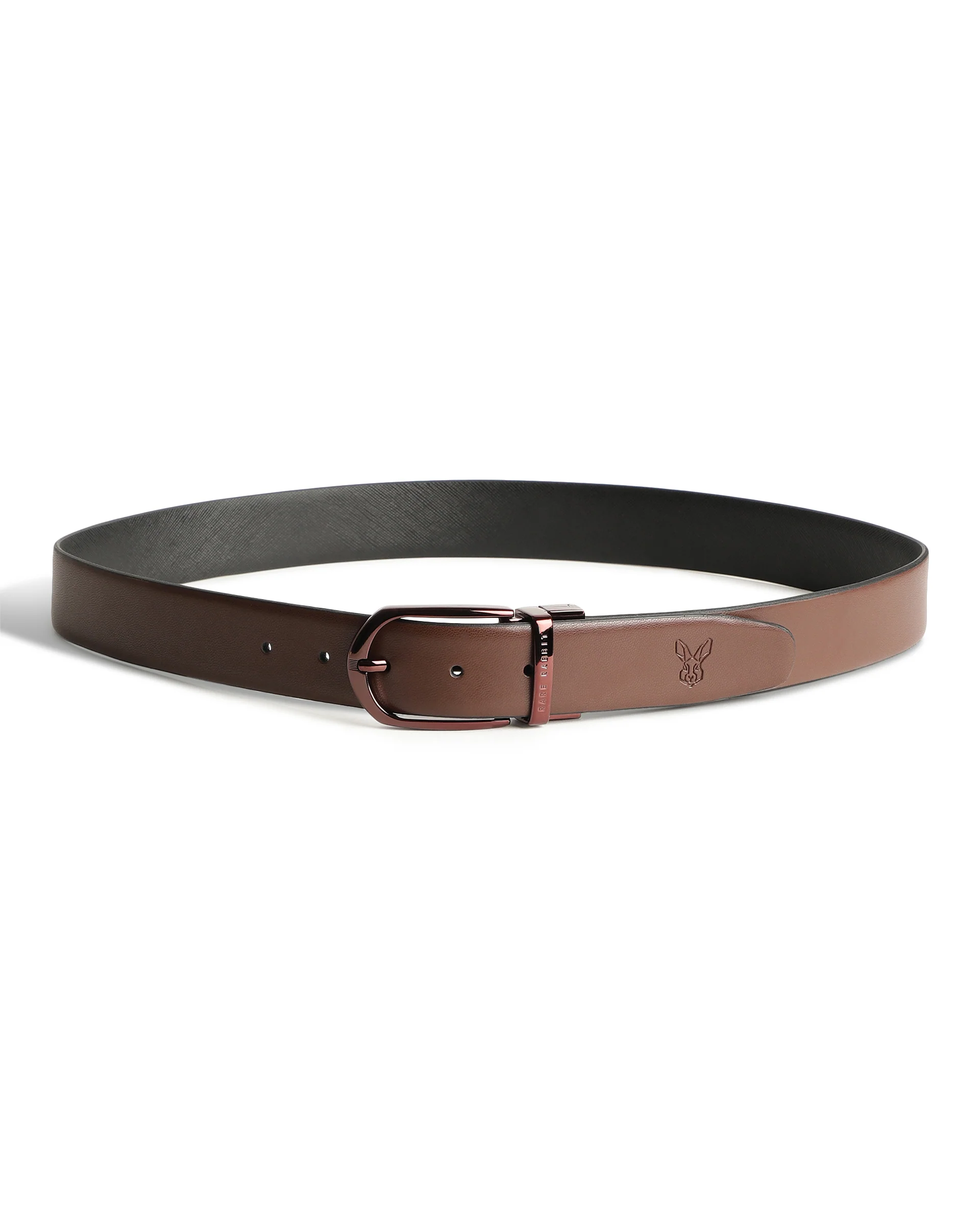 Rare Rabbit Men's Grata Black Belt Leather - Image 3