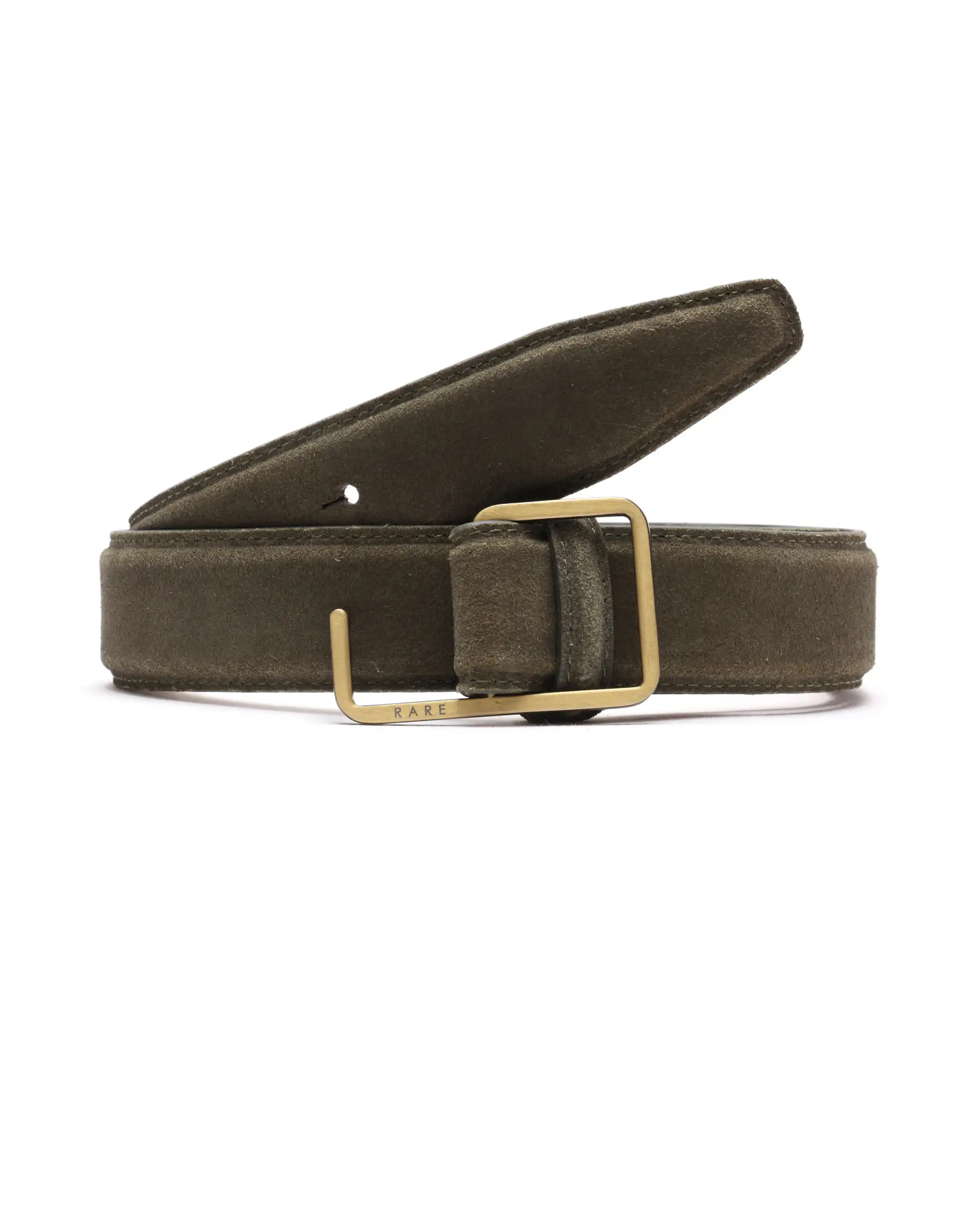 Rare Rabbit Men Hedvig Olive Belt