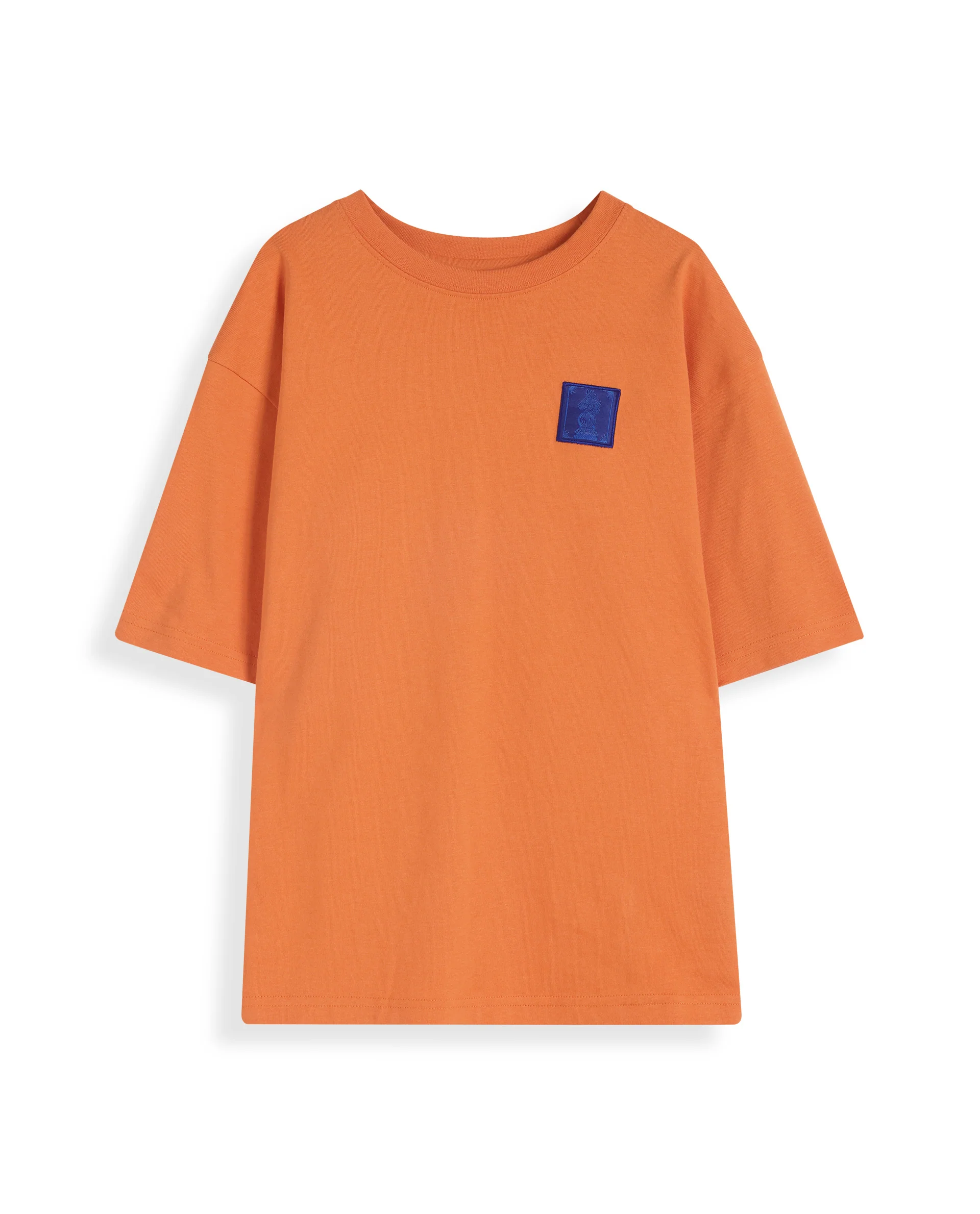 Rare Ones Kids Horse Orange Cotton Half Sleeves Crew Neck Oversized Fit Graphic Back Print T-Shirt - Image 2