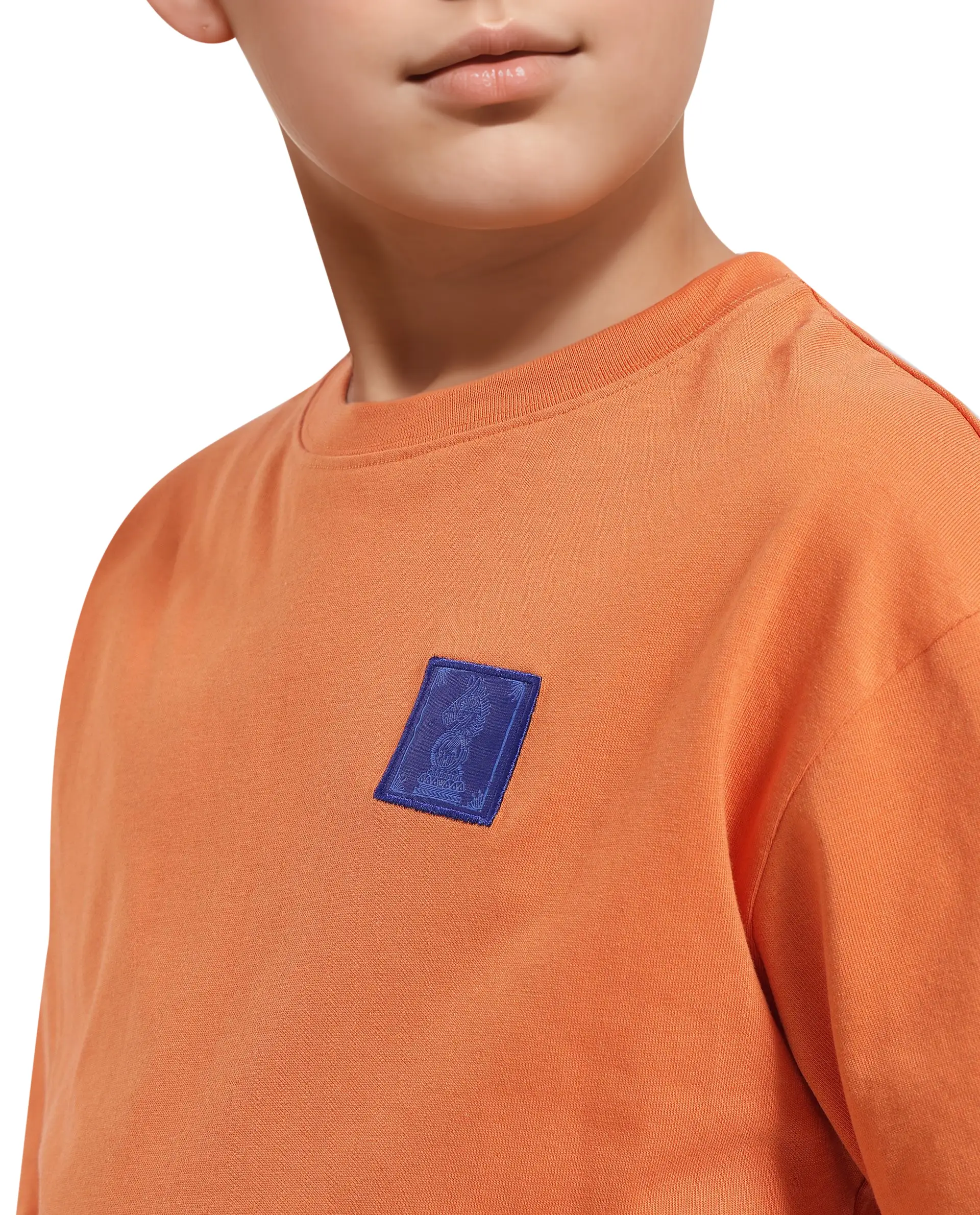Rare Ones Kids Horse Orange Cotton Half Sleeves Crew Neck Oversized Fit Graphic Back Print T-Shirt - Image 6