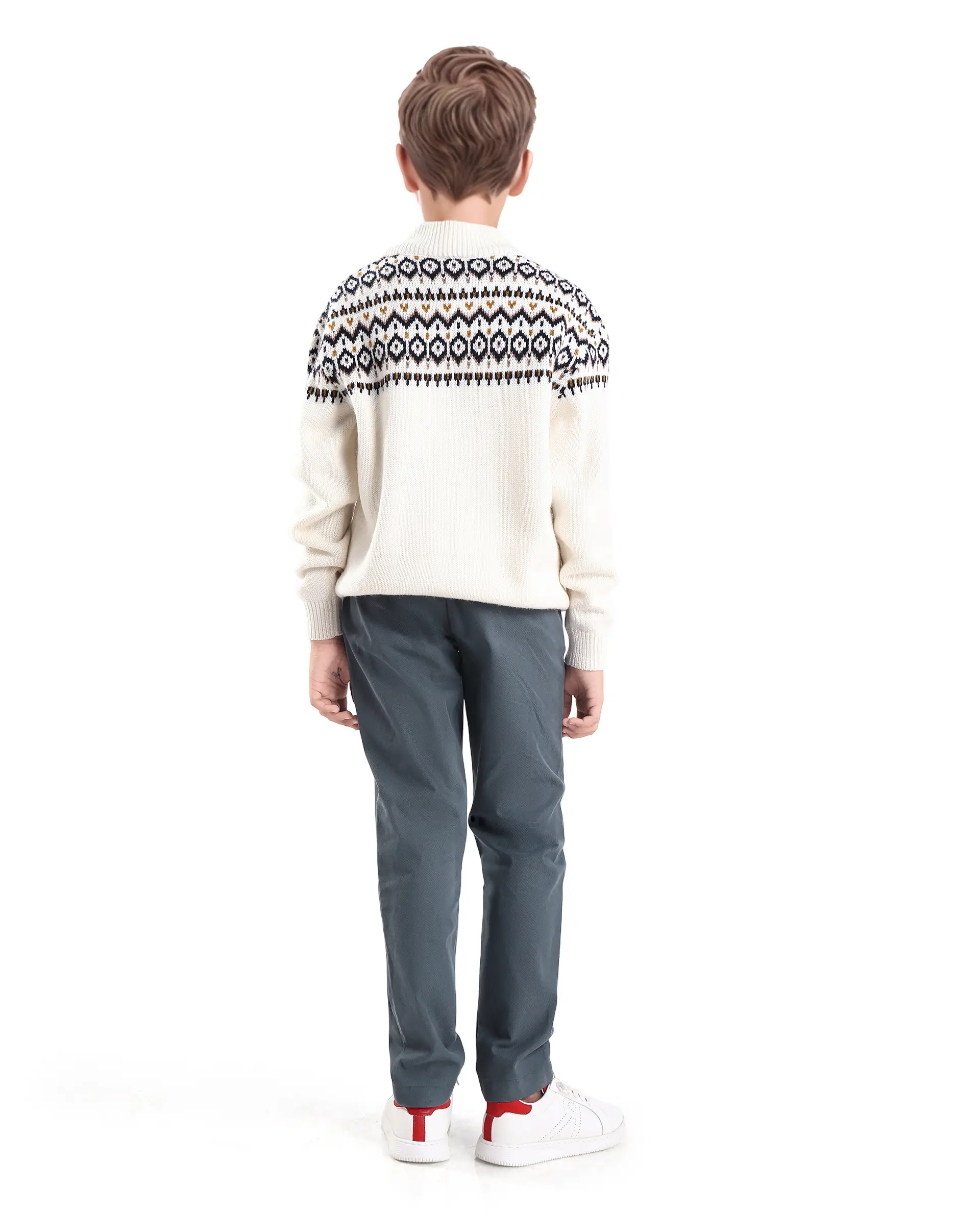 Rare Ones Kids Arne-K Dusky Blue Cotton Solid Button Closure Regular Fit Trouser - Image 8