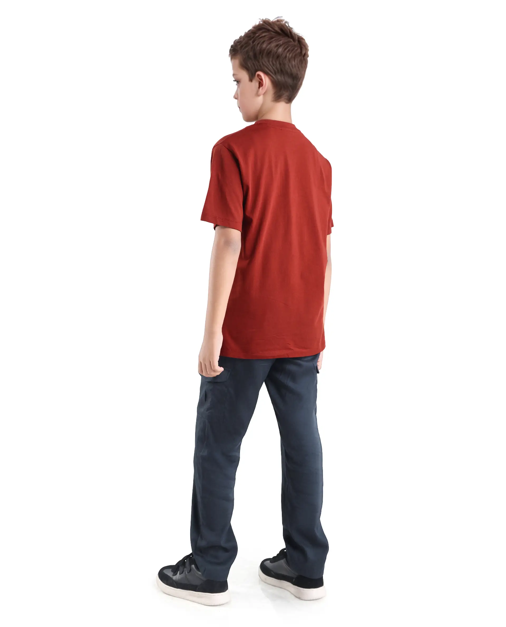 Rare Ones Kids Glin-B Navy Cotton Solid Button Closure Regular Fit Trouser - Image 7