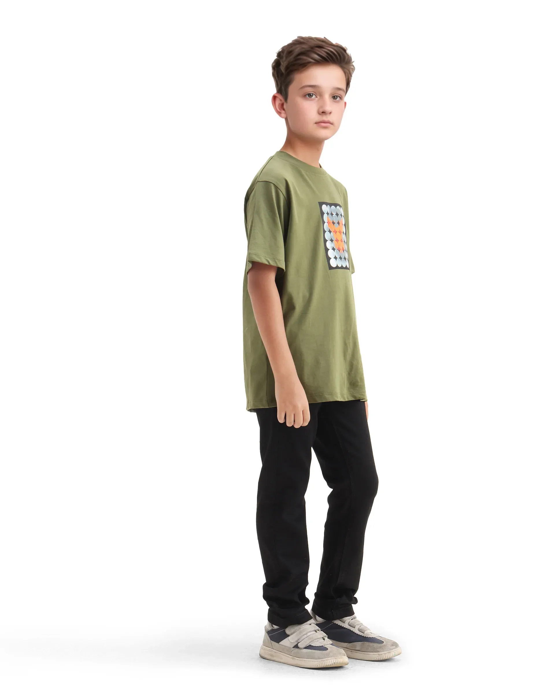 Rare Ones Kids Kino Black Cotton Poly Solid Slim Fit Denim Pant - Image 8