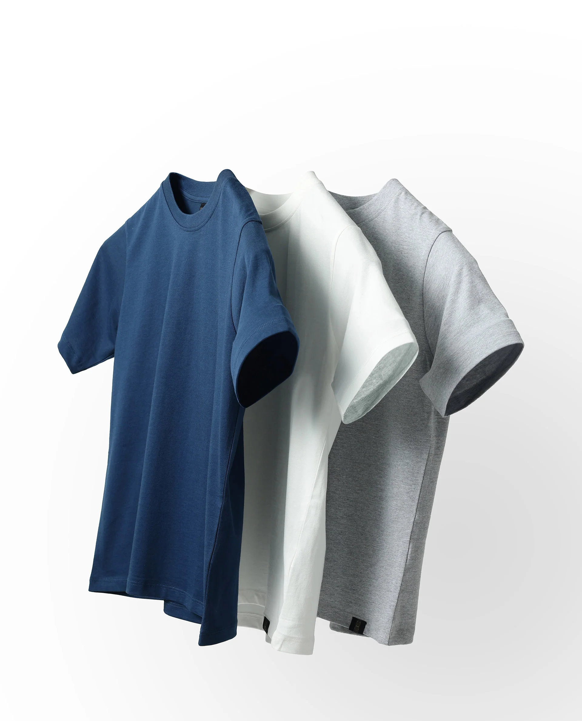 Rare Ones Kids Trio-3 Offwhite, Grey Melange, Navy Cotton Half Sleeve Plain Slip-On Closure Regular Fit T-Shirts (Pack Of 3)