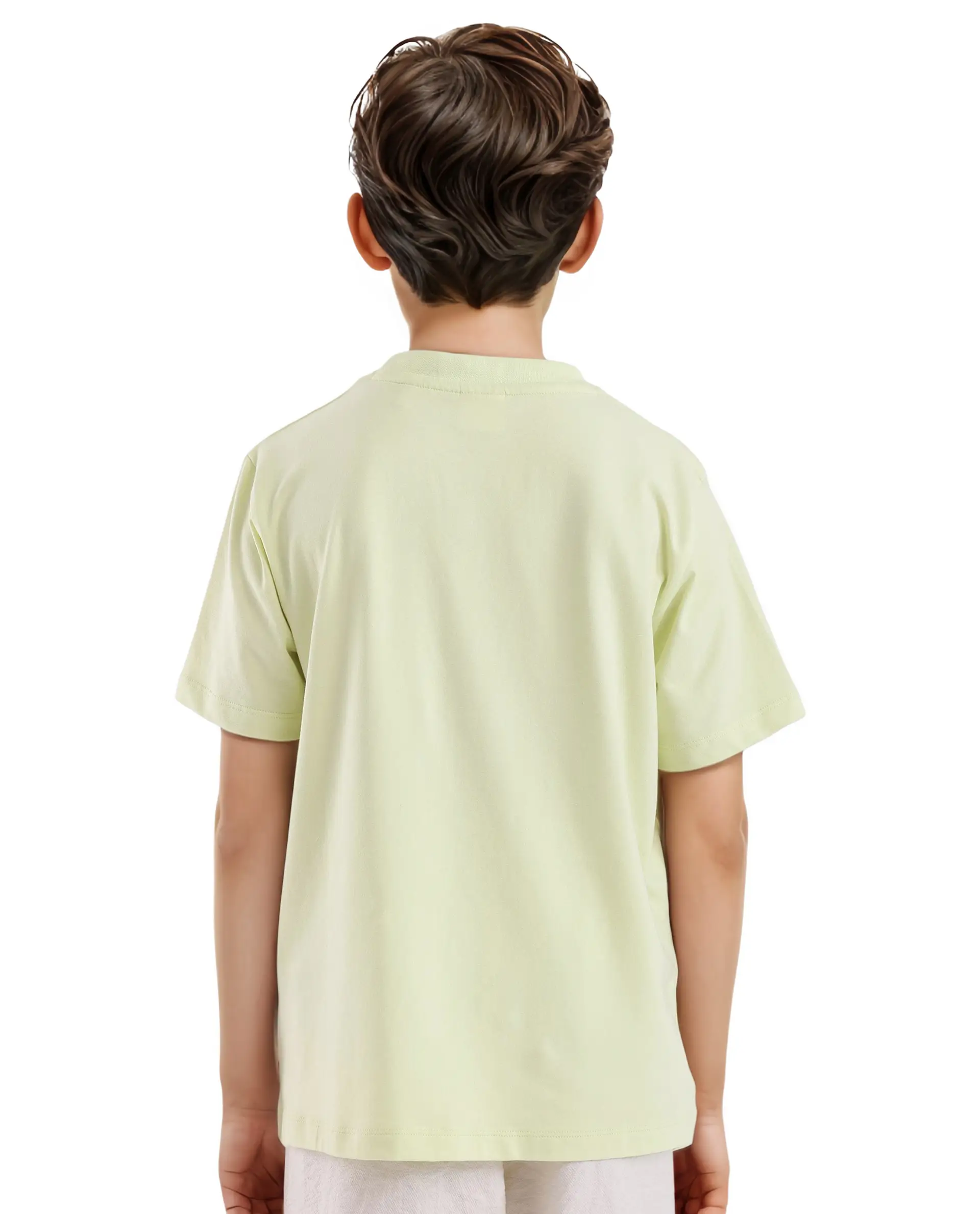 Rare Ones Kids Zon Flouroscent Green Cotton Short Sleeve Crew Neck Pigment Print T-Shirt - Image 7