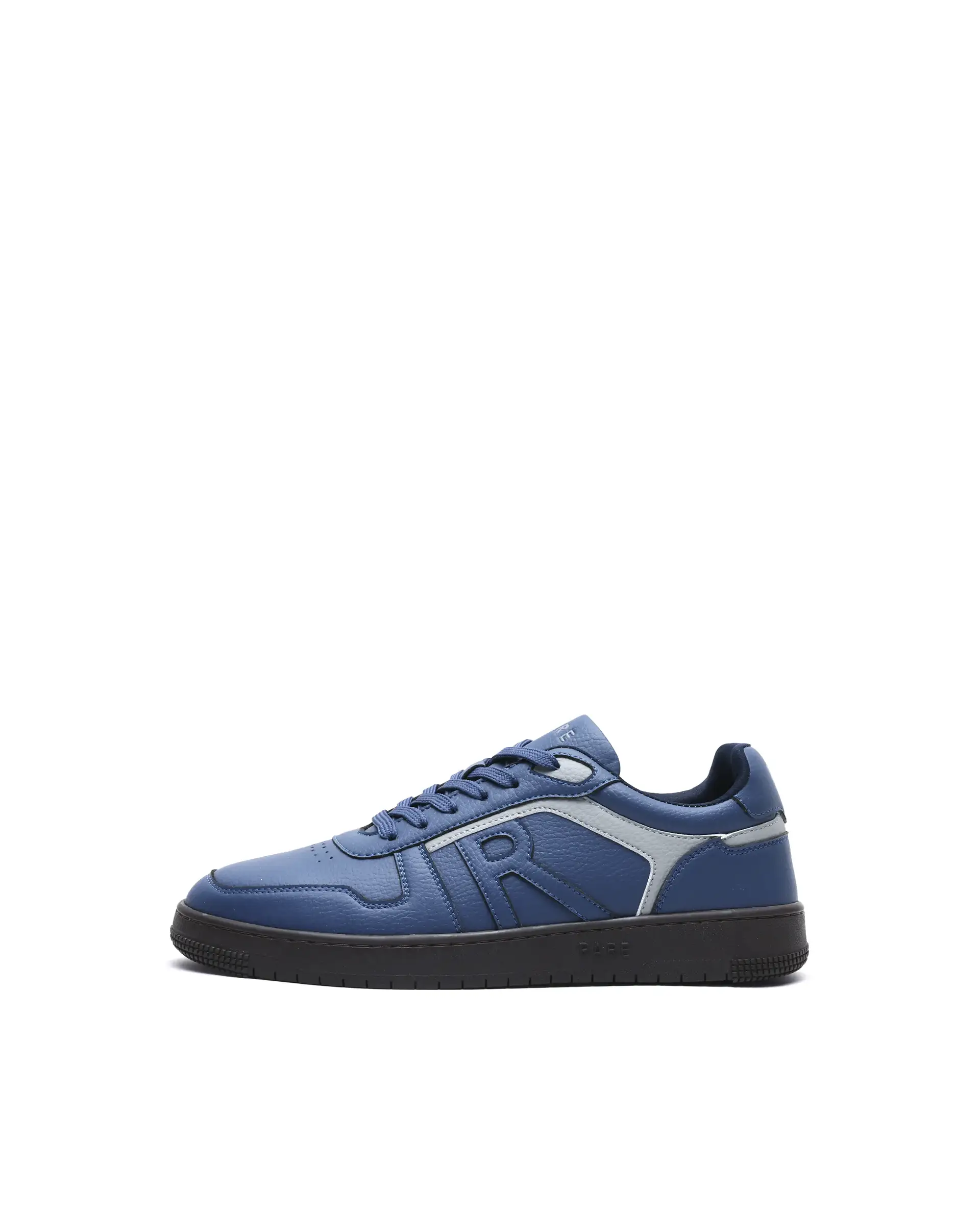 Rare Rabbit Men's Lexis Navy Micro Leather Sneaker