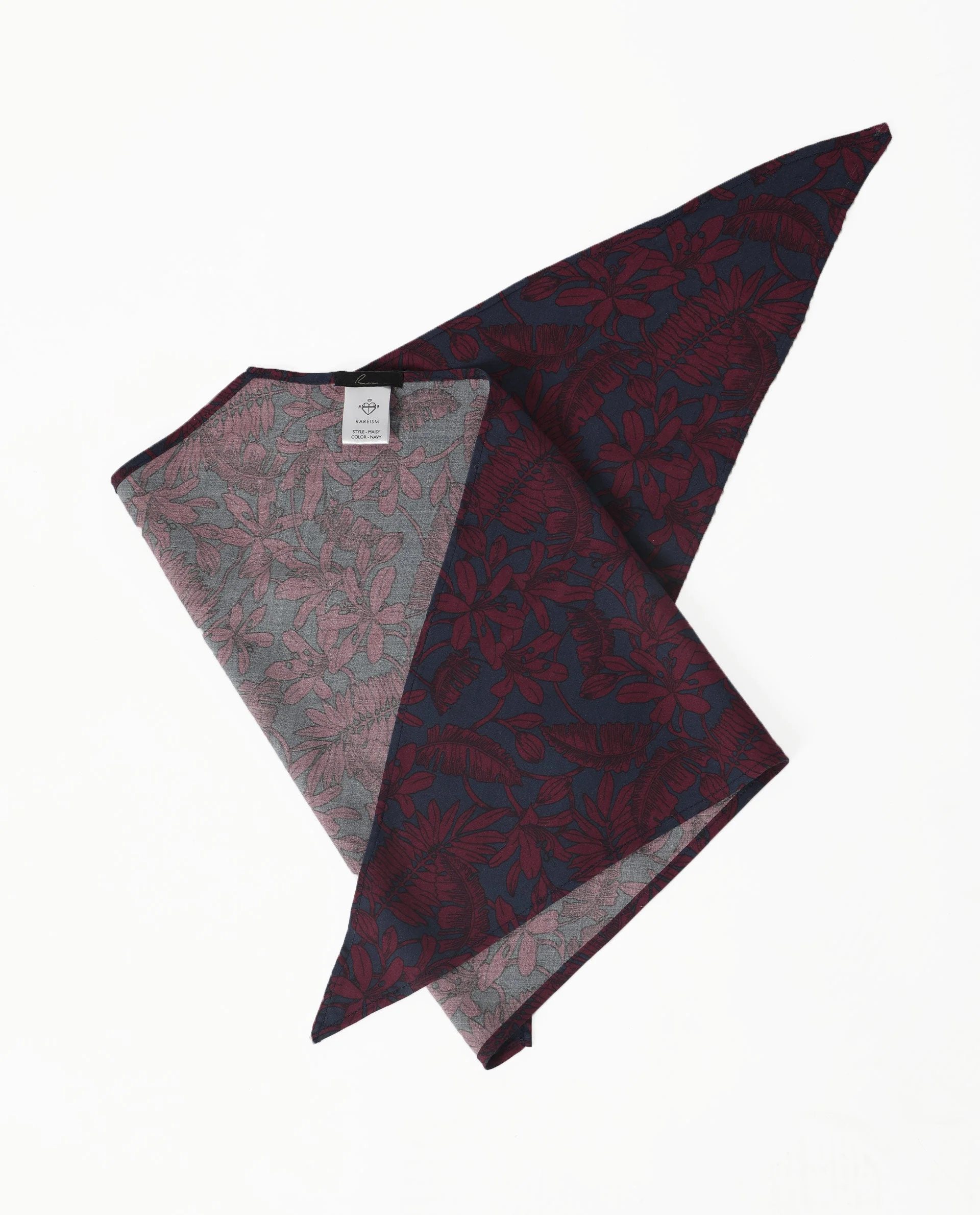 Rareism Women Maisy Navy Scarf Cotton Silk - Image 4