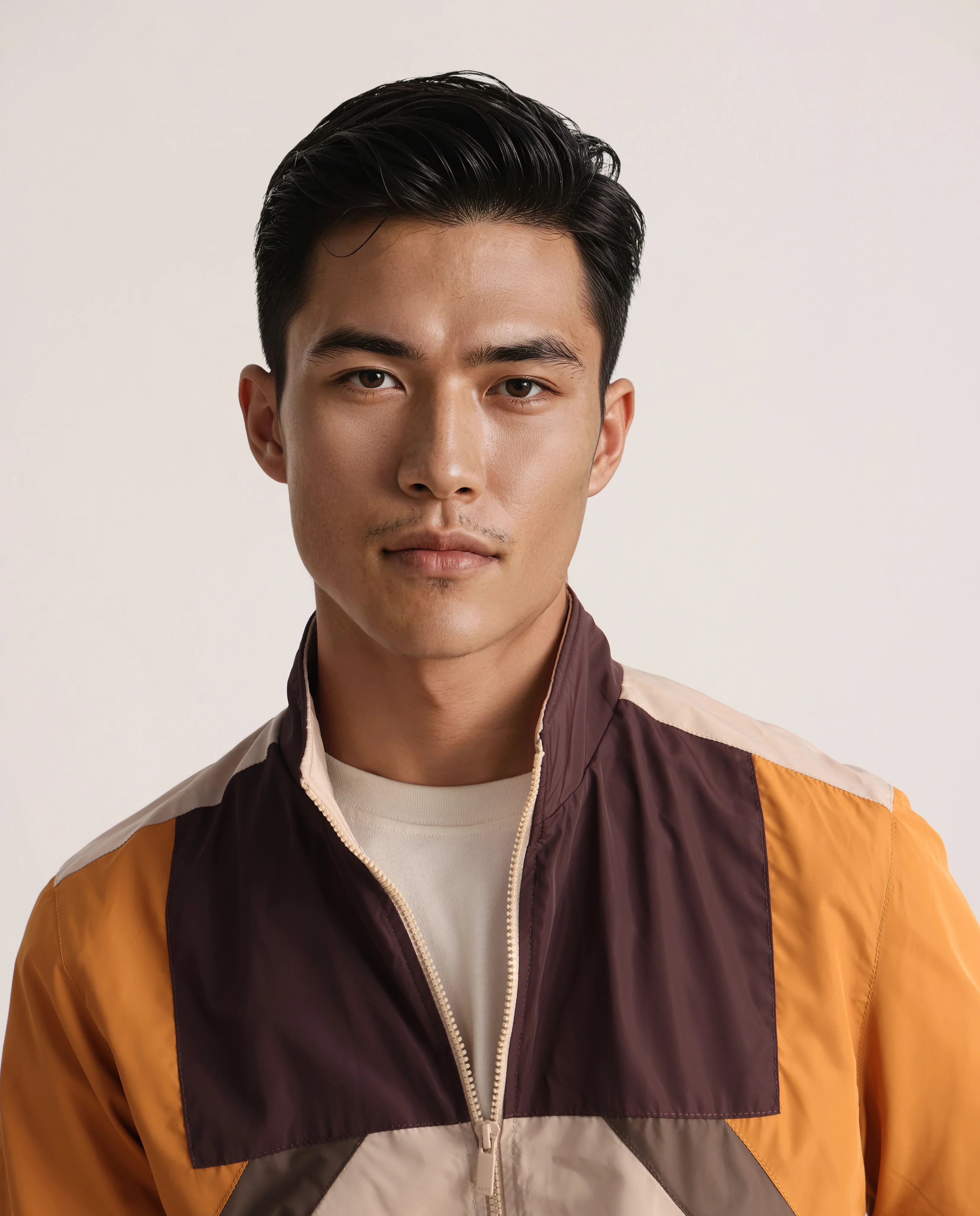 Rare Rabbit Men's Malo Beige Polyester Cut And Sew Regular Fit Full Sleeve High Neck Jacket - Image 3