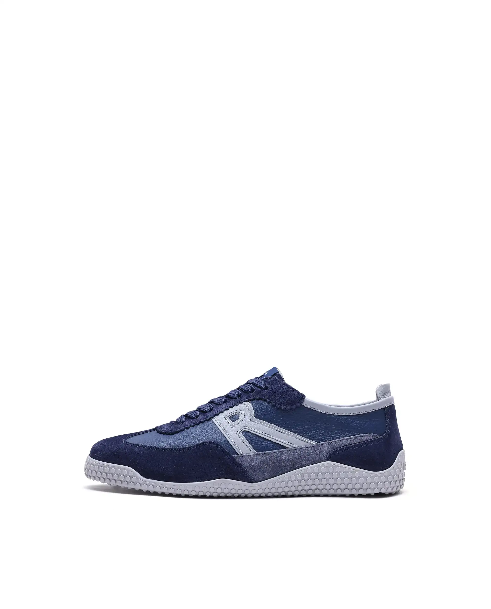 Rare Rabbit Men's Membo Navy Leather Fabric Sneaker - Image 8