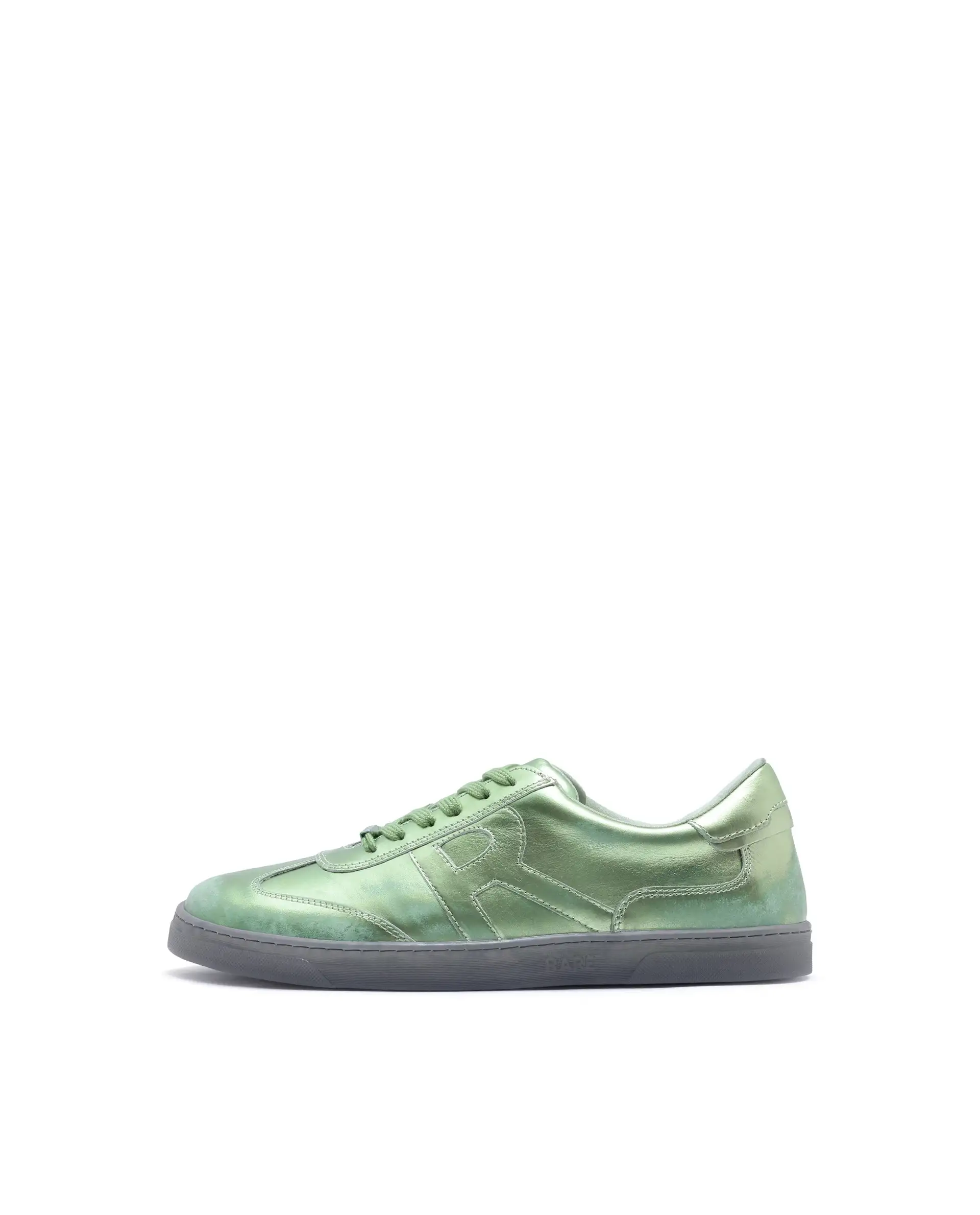 Rare Rabbit Men Mercure Metallic Green Lace-Up Closure Shoes