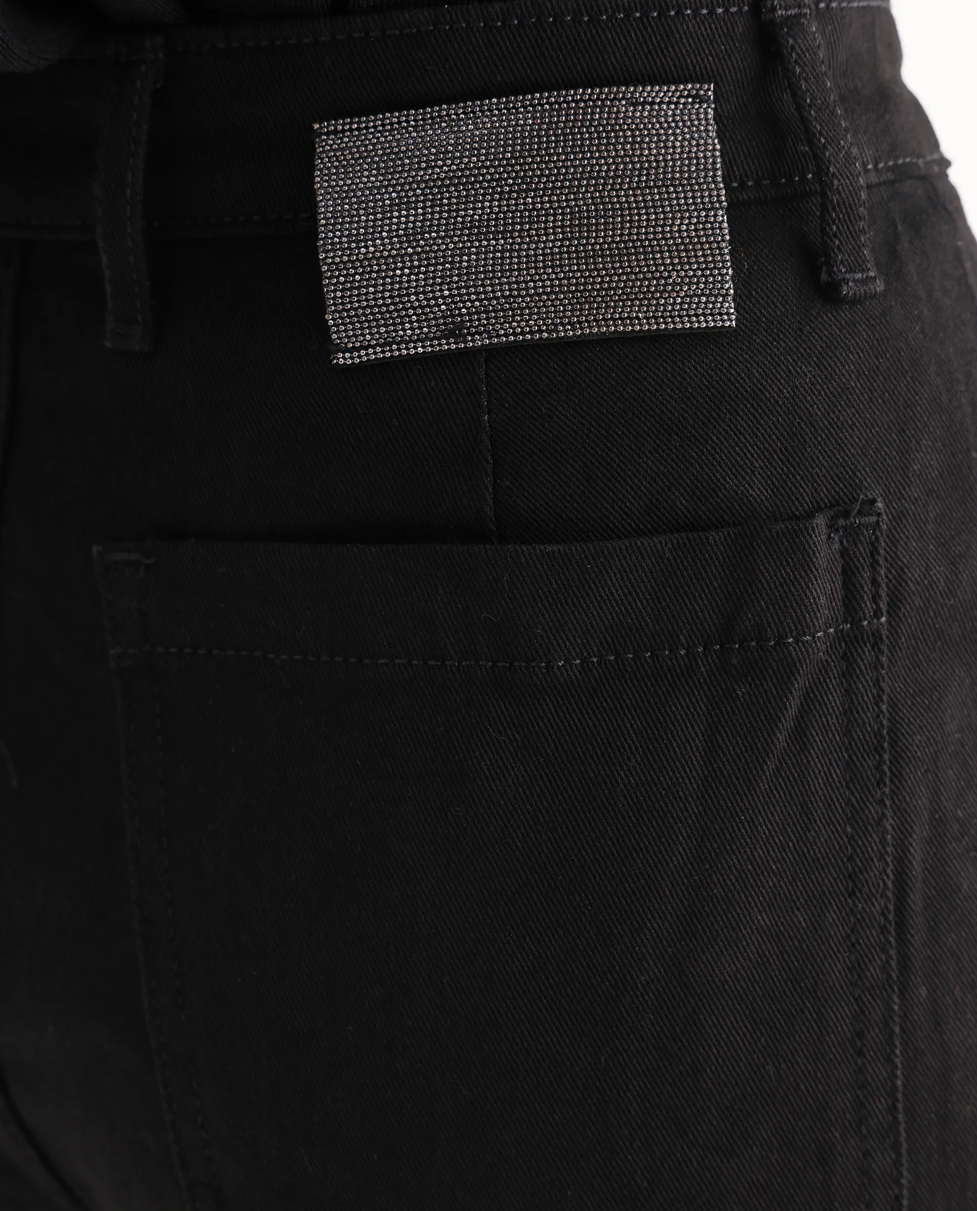 Rareism Women's Miniko Black Cotton Blend Plain Ankle Length Effortless Wide Jeans - Image 5