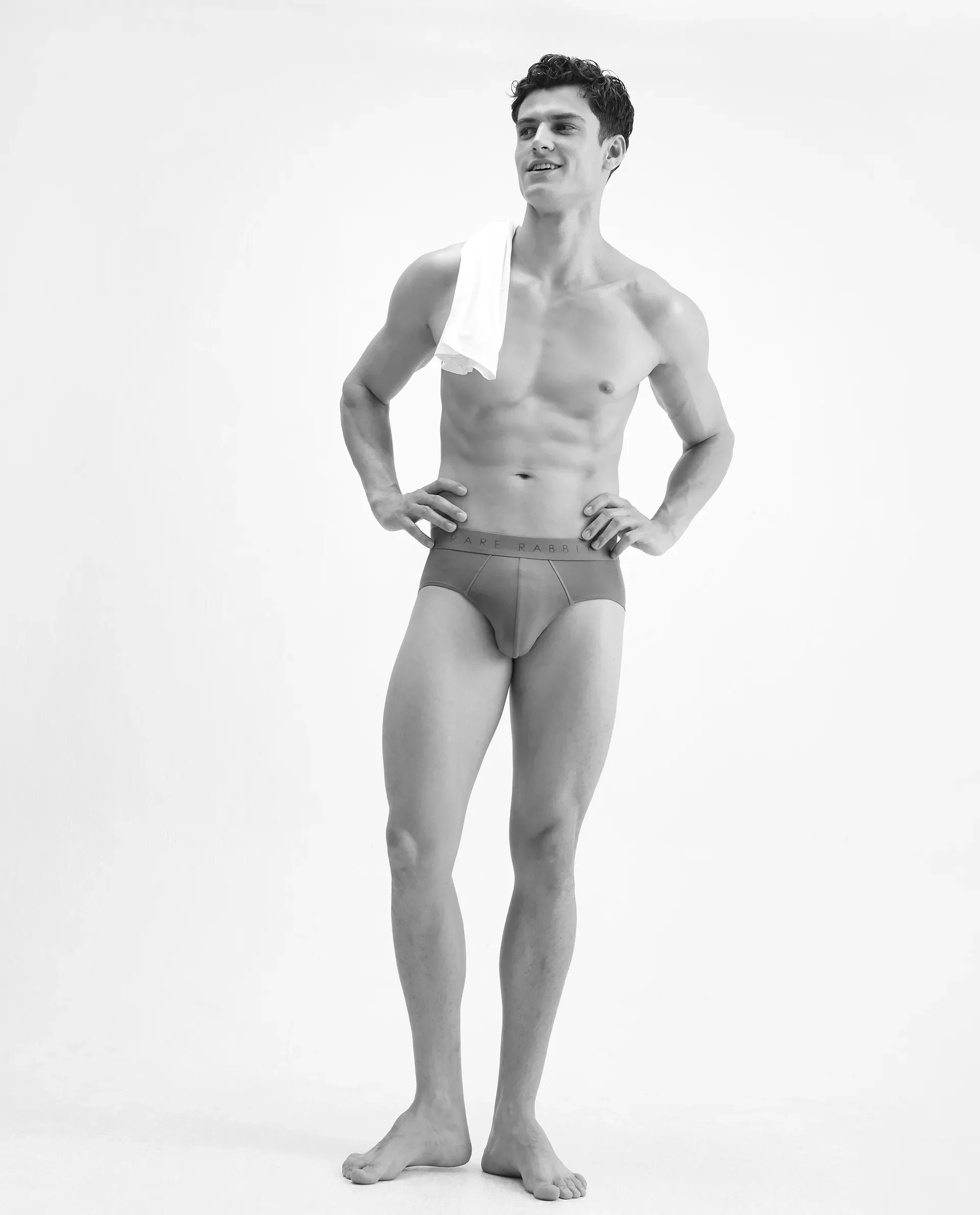Rare Rabbit Men Near Grey Soft Cotton Stretch Briefs (Pack Of 3) - Image 4