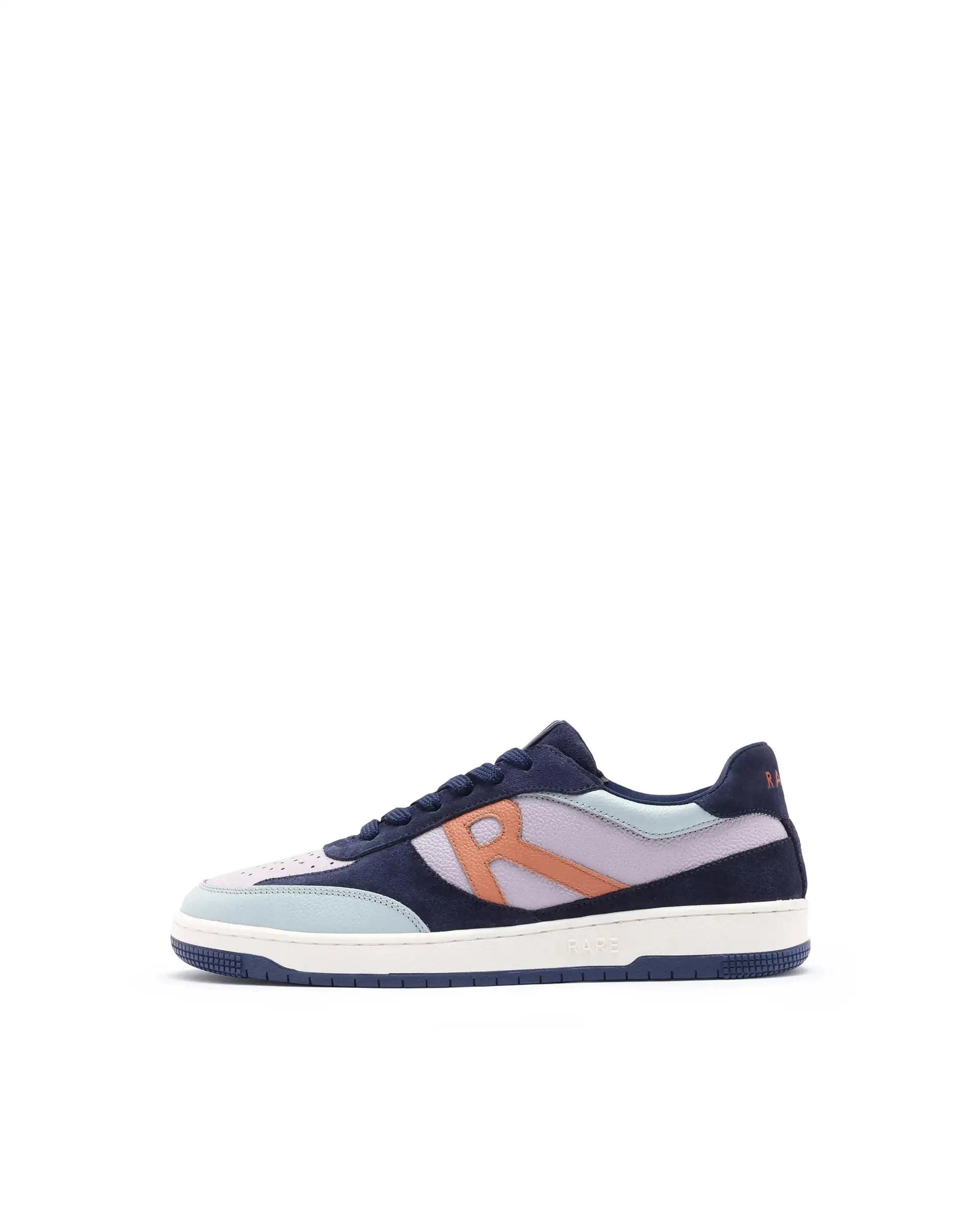 Rare Rabbit Men's Parallax Purple / Navy Genuine Suede Colorblock Low-Top Lace-Up Sneaker Shoes - Image 9