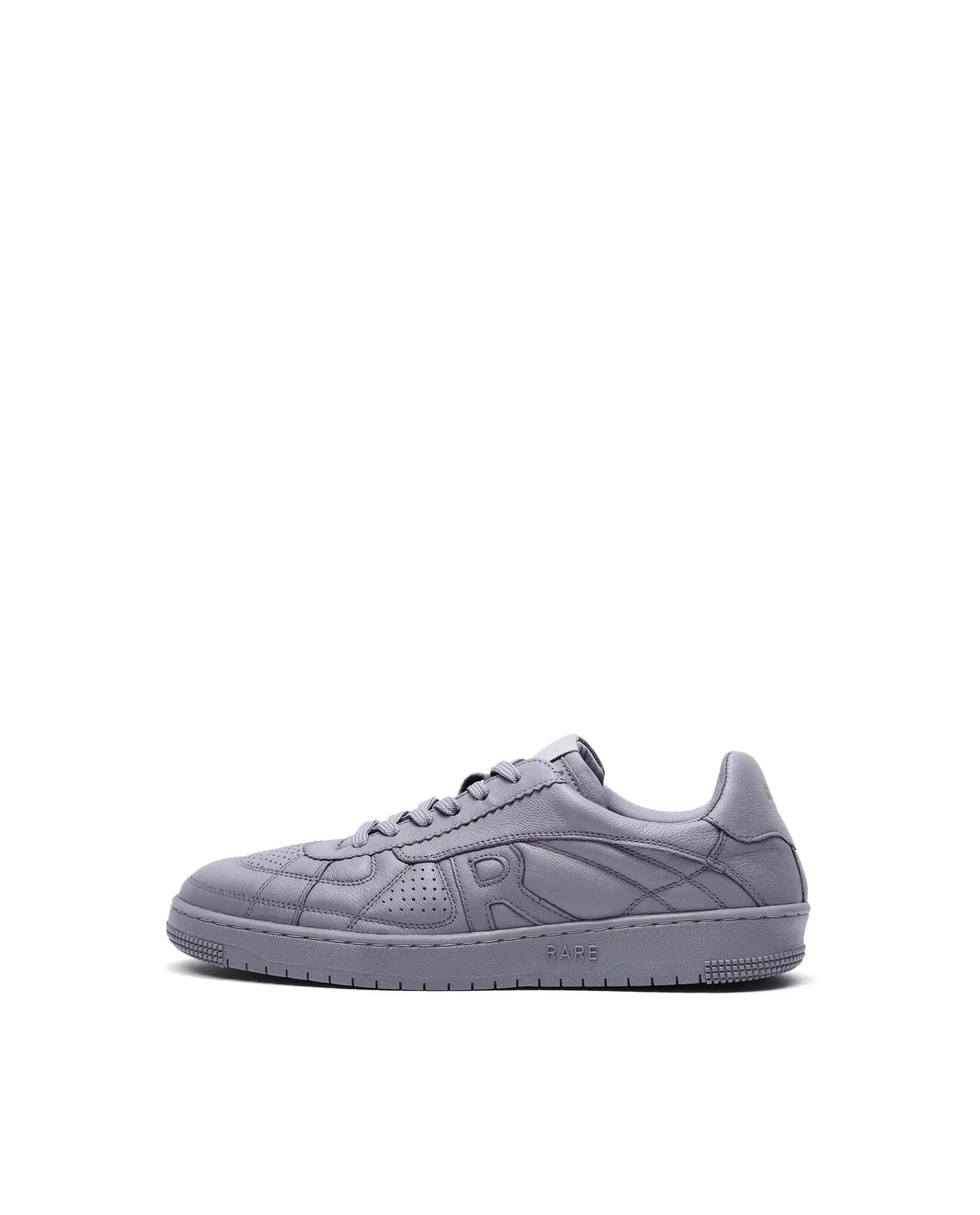 Rare Rabbit Men's Rango Grey Leather Lace-Up Closure Sneaker
