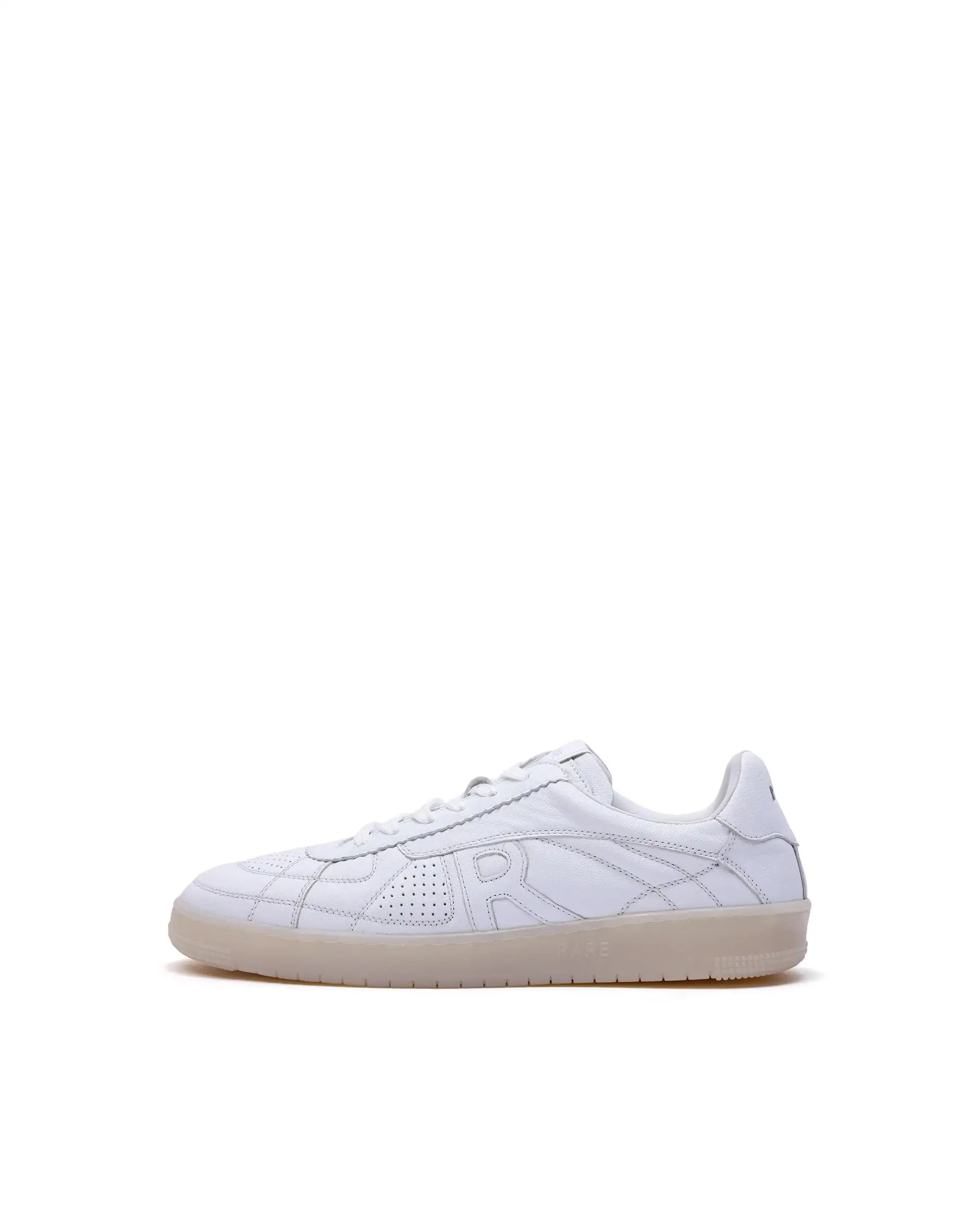 Rare Rabbit Men's Rango White Leather Lace-Up Closure Sneaker