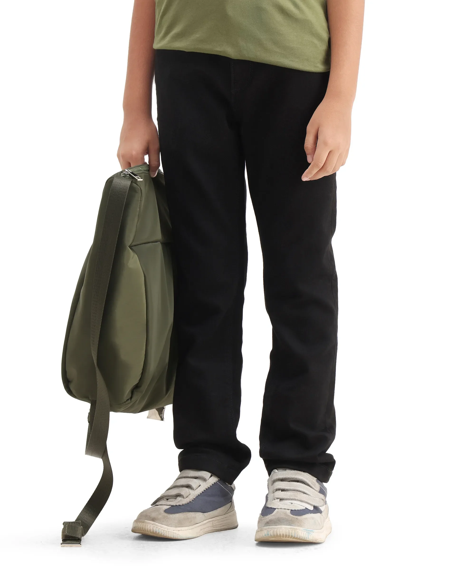 Rare Ones Kids Kino-25 Black Cotton Button Closure Regular Fit Jeans - Image 2