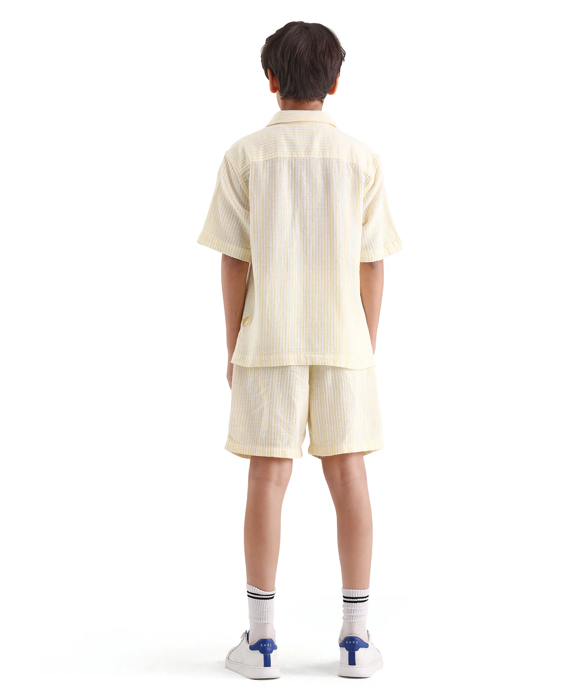 Rare Ones Kids Clyd-B Yellow Cotton Blend Button Closure Regular Fit Shorts - Image 8