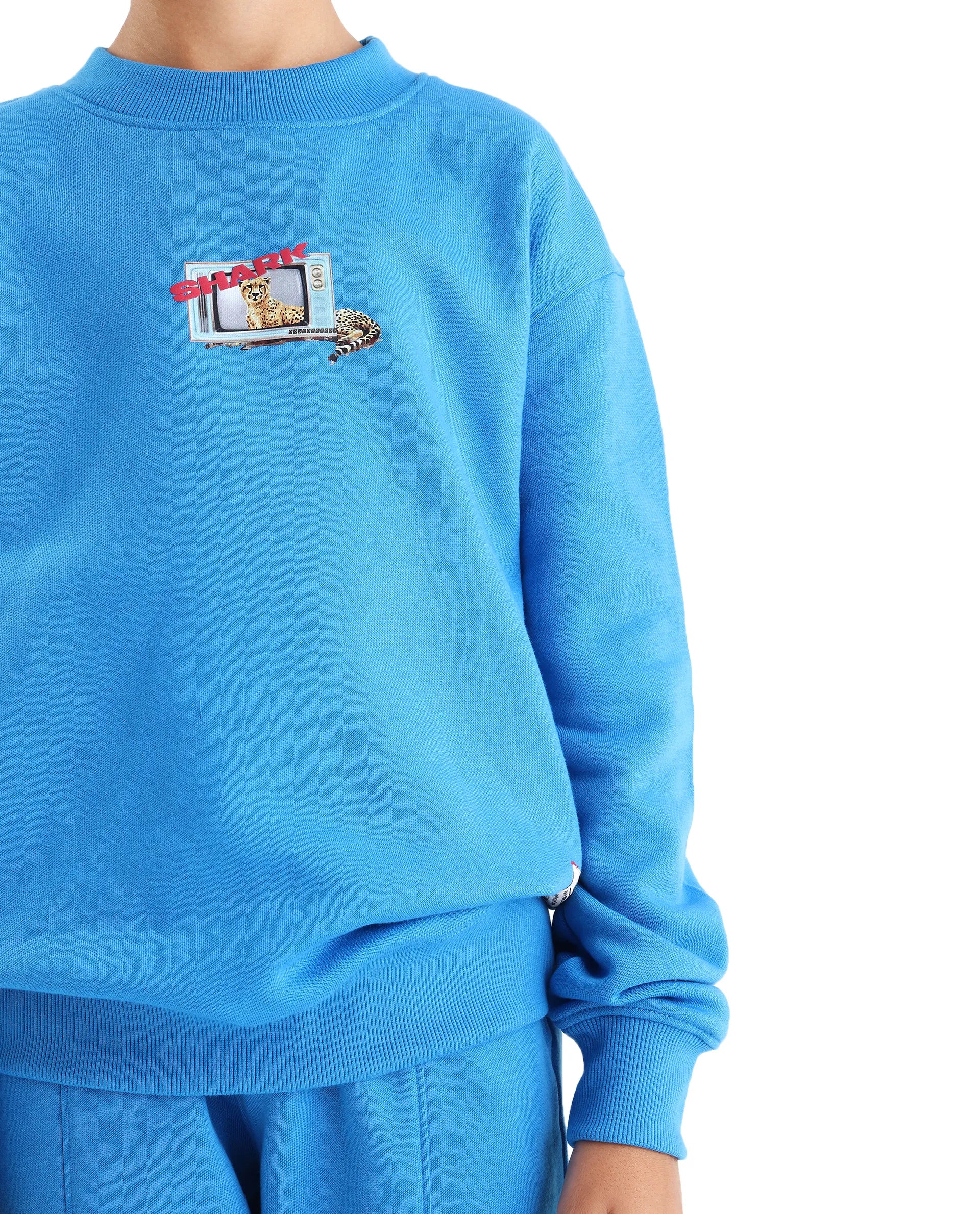 Rare Ones Kids Henry Dark Blue Cotton Graphic Print Oversized Sweatshirt - Image 4