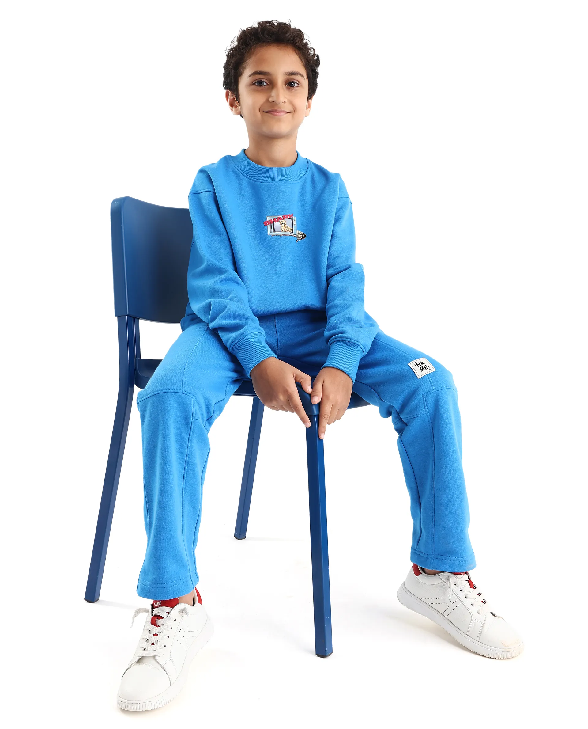 Rare Ones Kids Henry Dark Blue Cotton Graphic Print Oversized Sweatshirt - Image 5