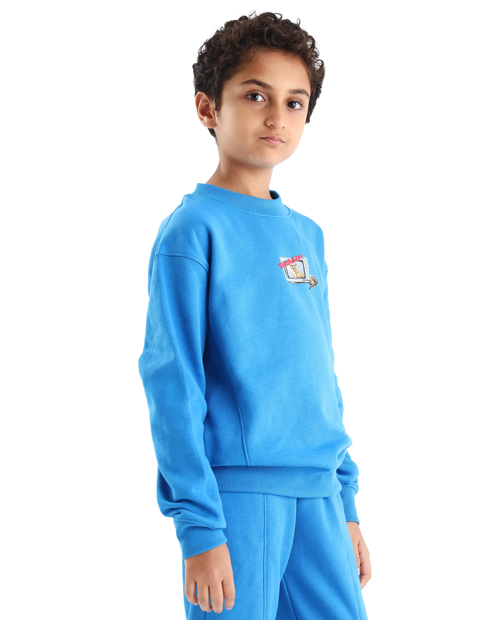 Rare Ones Kids Henry Dark Blue Cotton Graphic Print Oversized Sweatshirt - Image 7
