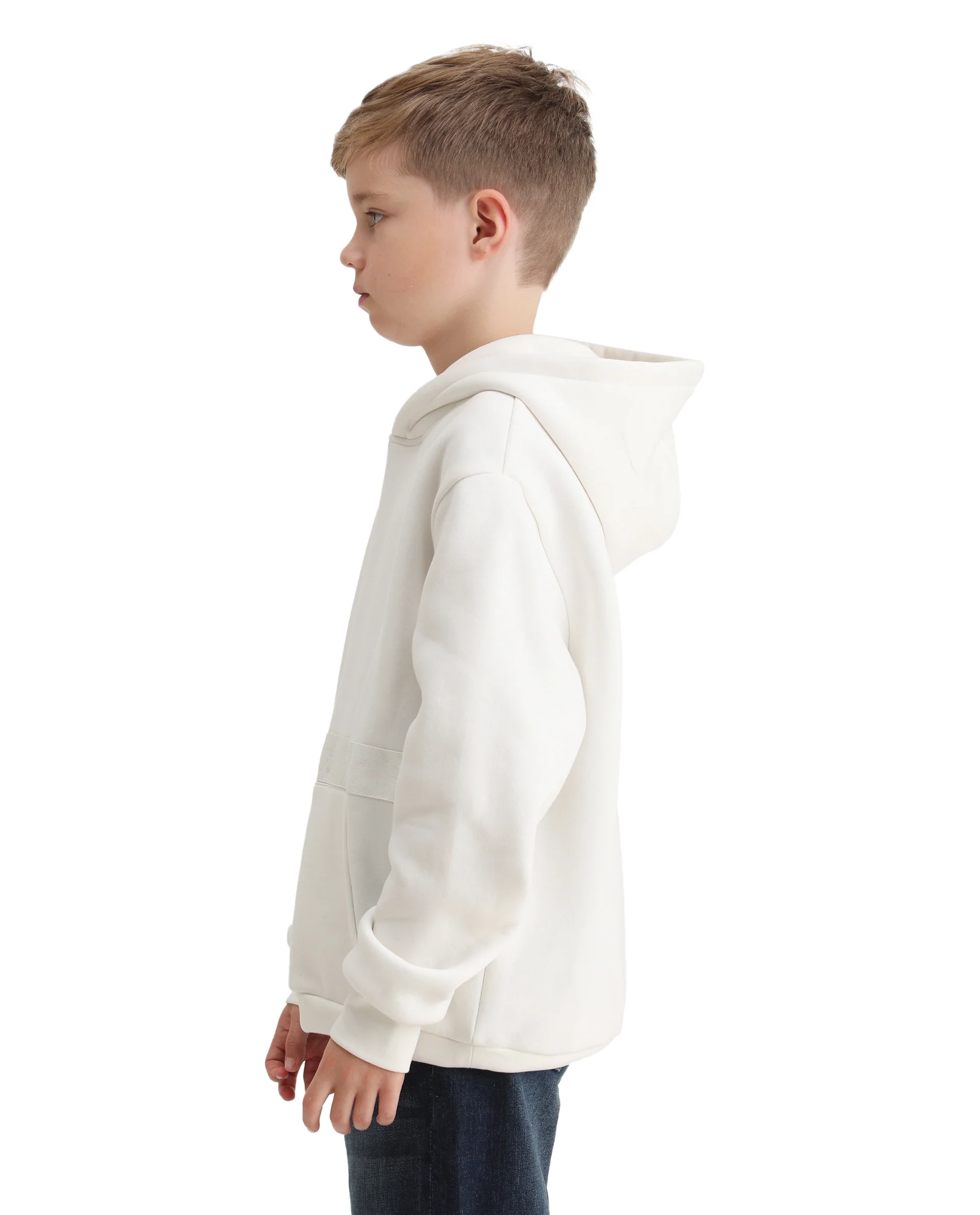 Rare Ones Kids Nexa-K Off White Cotton Hooded Boxy Fit Sweatshirt - Image 4