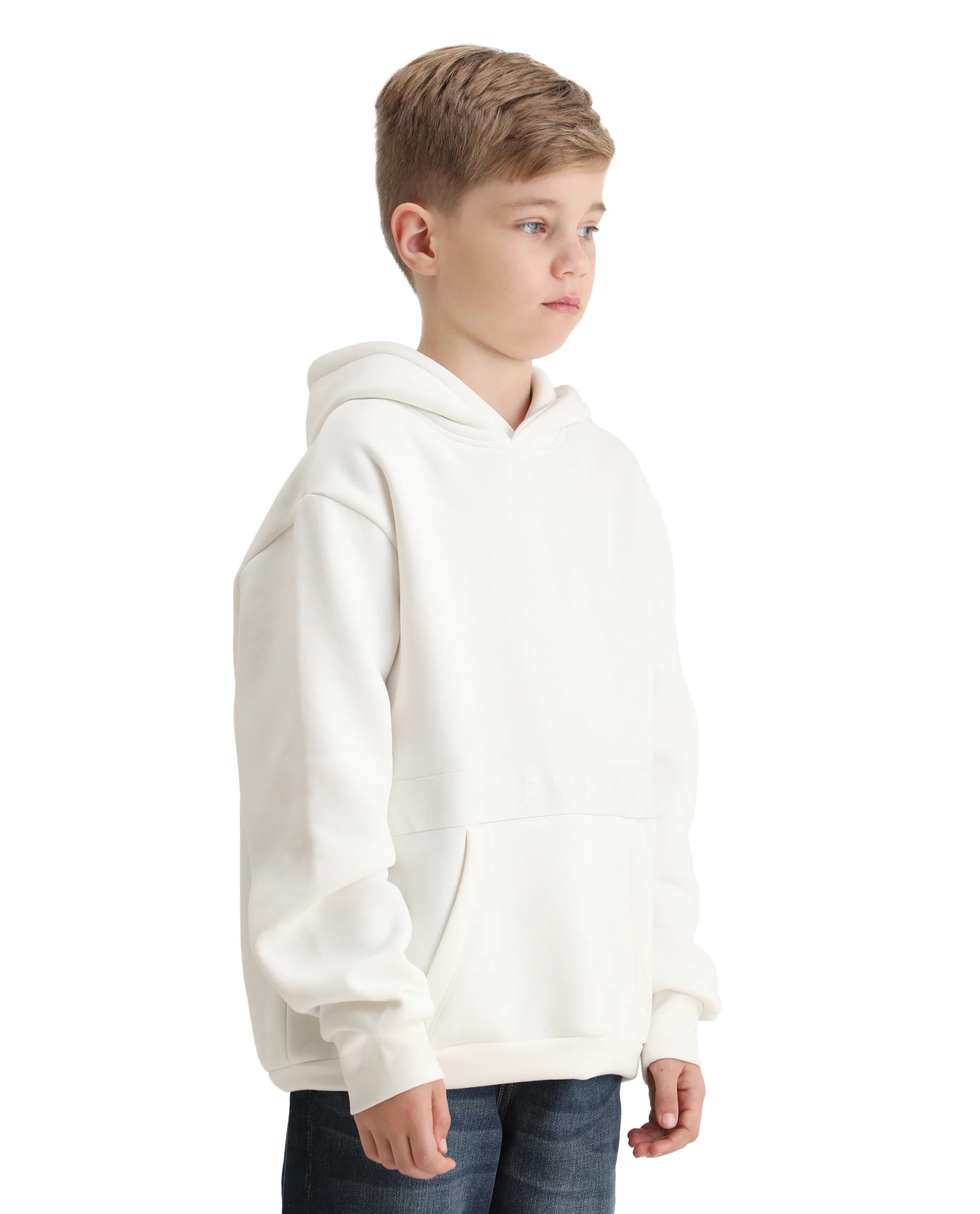 Rare Ones Kids Nexa-K Off White Cotton Hooded Boxy Fit Sweatshirt - Image 5