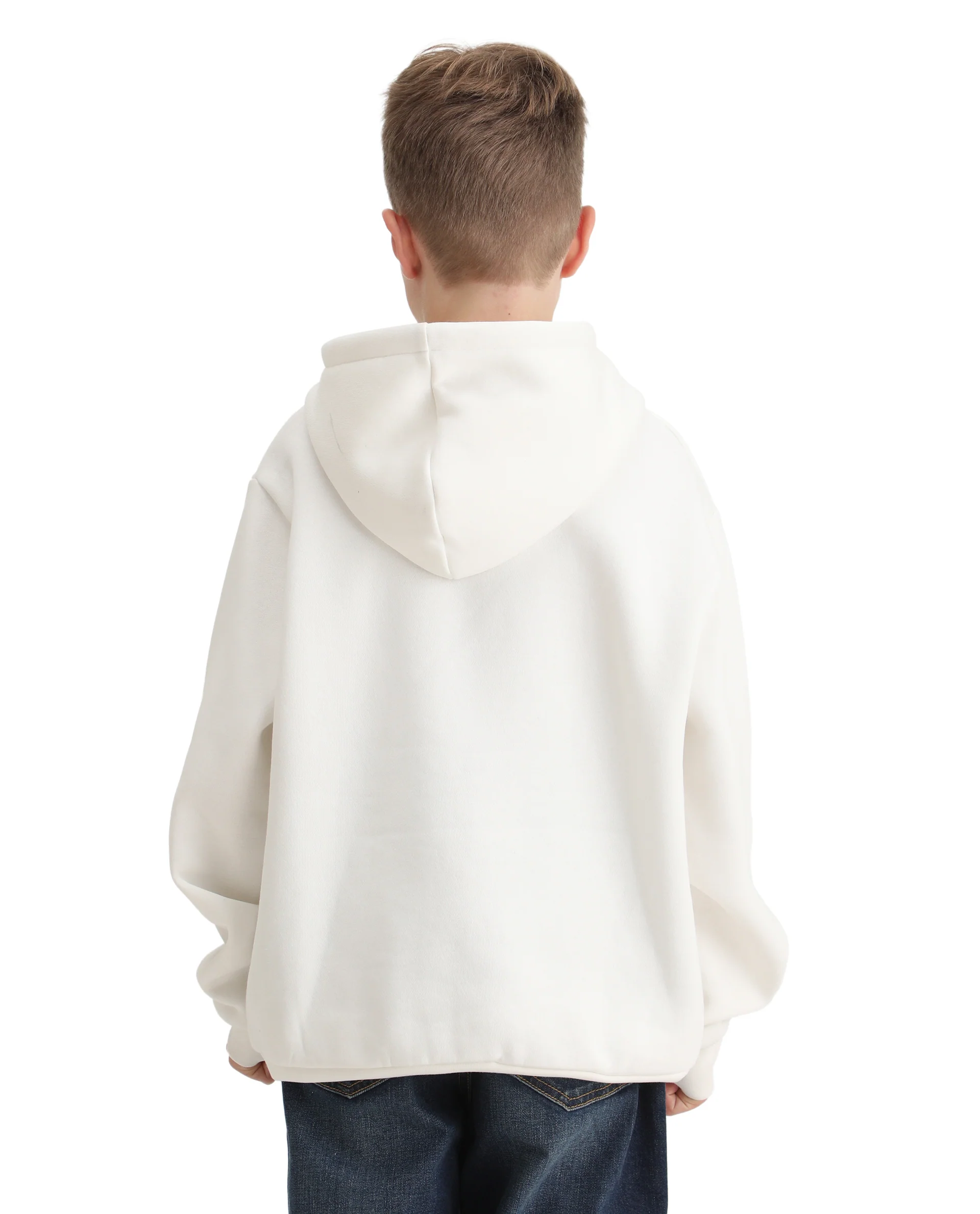 Rare Ones Kids Nexa-K Off White Cotton Hooded Boxy Fit Sweatshirt - Image 6
