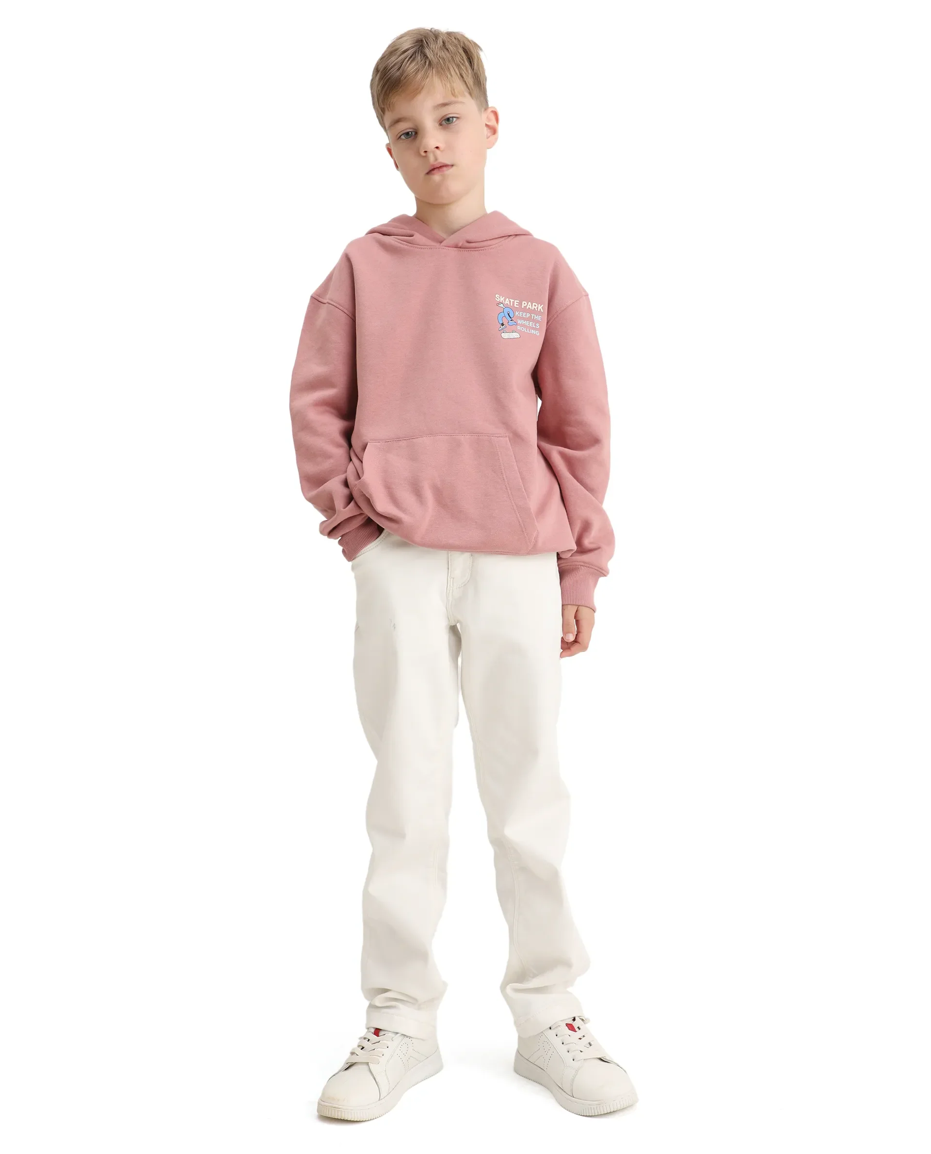 Rare Ones Kids Zaid Dusky Pink Cotton Hd Print Oversized Sweatshirt - Image 4