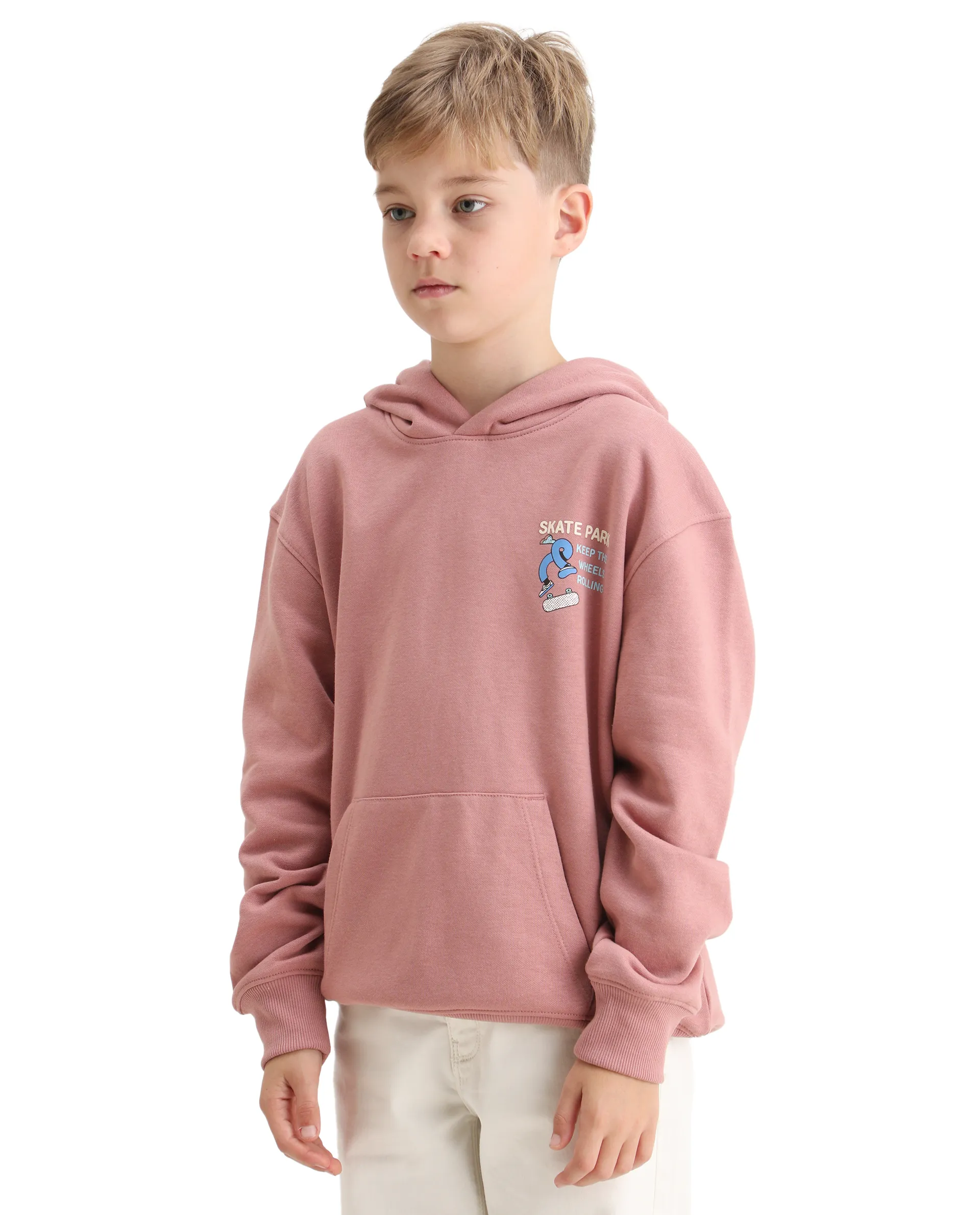 Rare Ones Kids Zaid Dusky Pink Cotton Hd Print Oversized Sweatshirt - Image 6