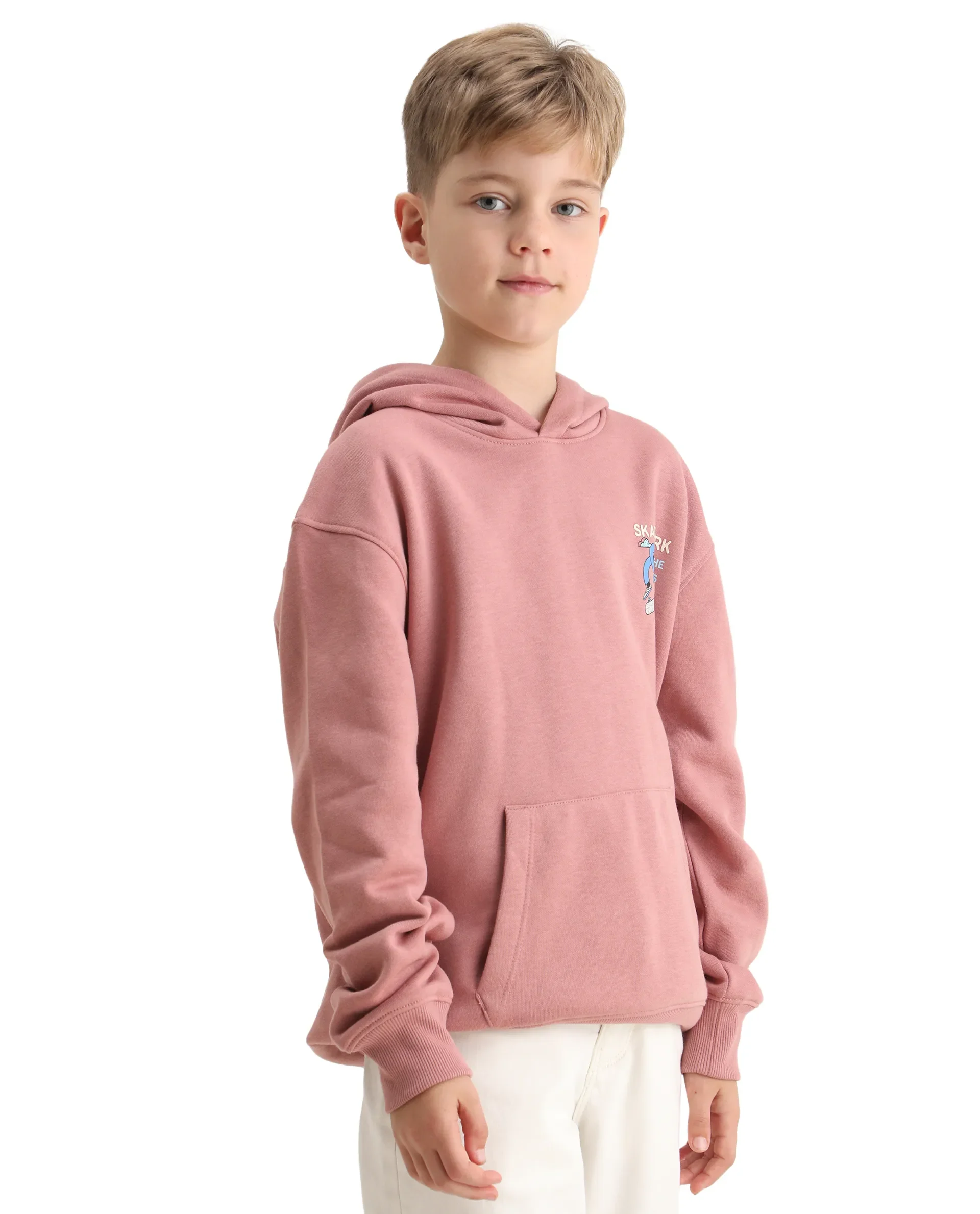 Rare Ones Kids Zaid Dusky Pink Cotton Hd Print Oversized Sweatshirt - Image 7