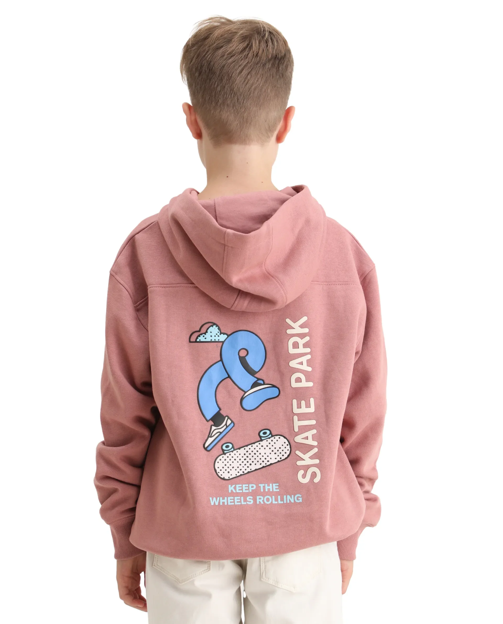 Rare Ones Kids Zaid Dusky Pink Cotton Hd Print Oversized Sweatshirt - Image 8