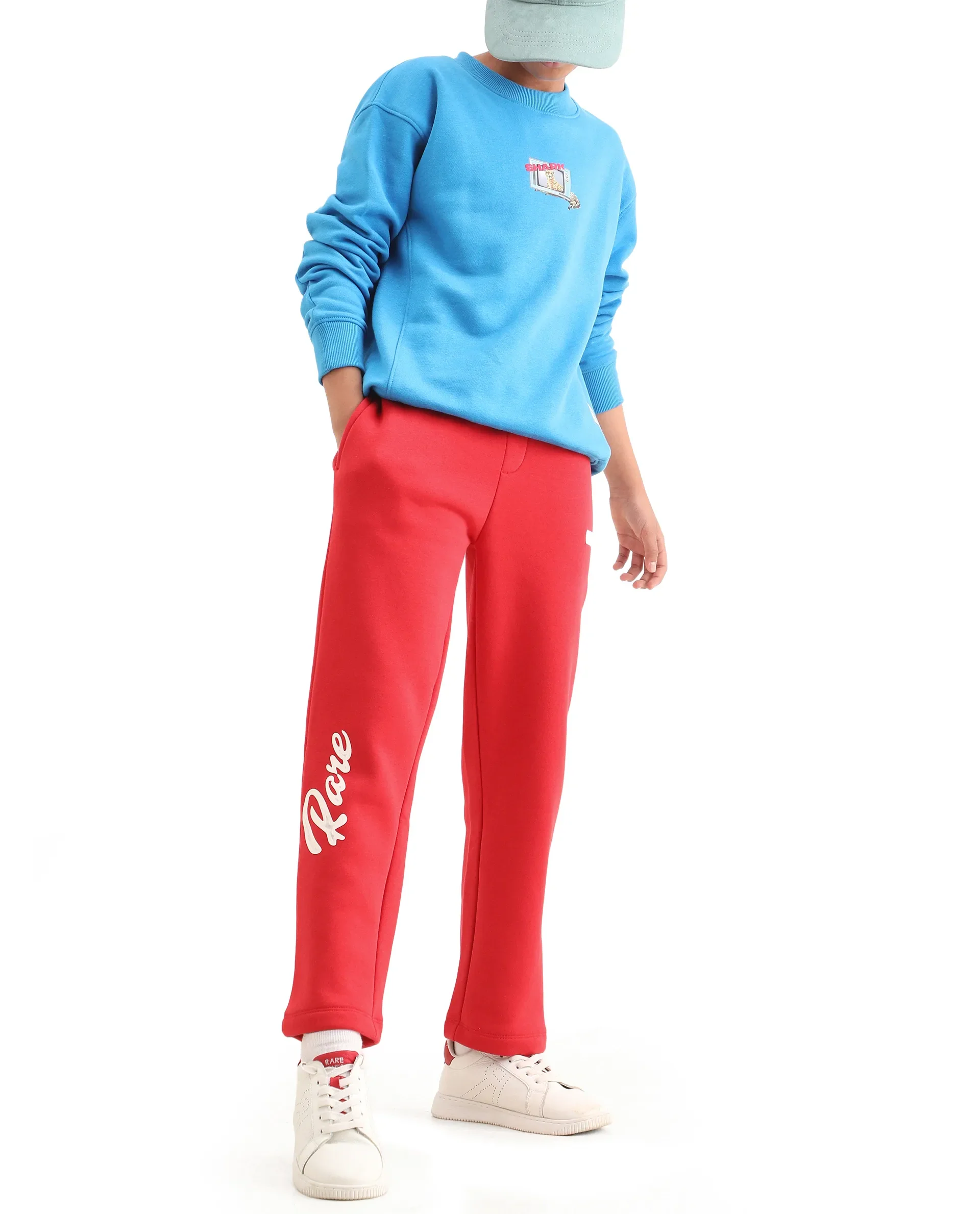 Rare Ones Kids Fabio-B Dark Red Cotton Blend Drawstring Closure Hd Print Straight Fit Trackpant - Image 2