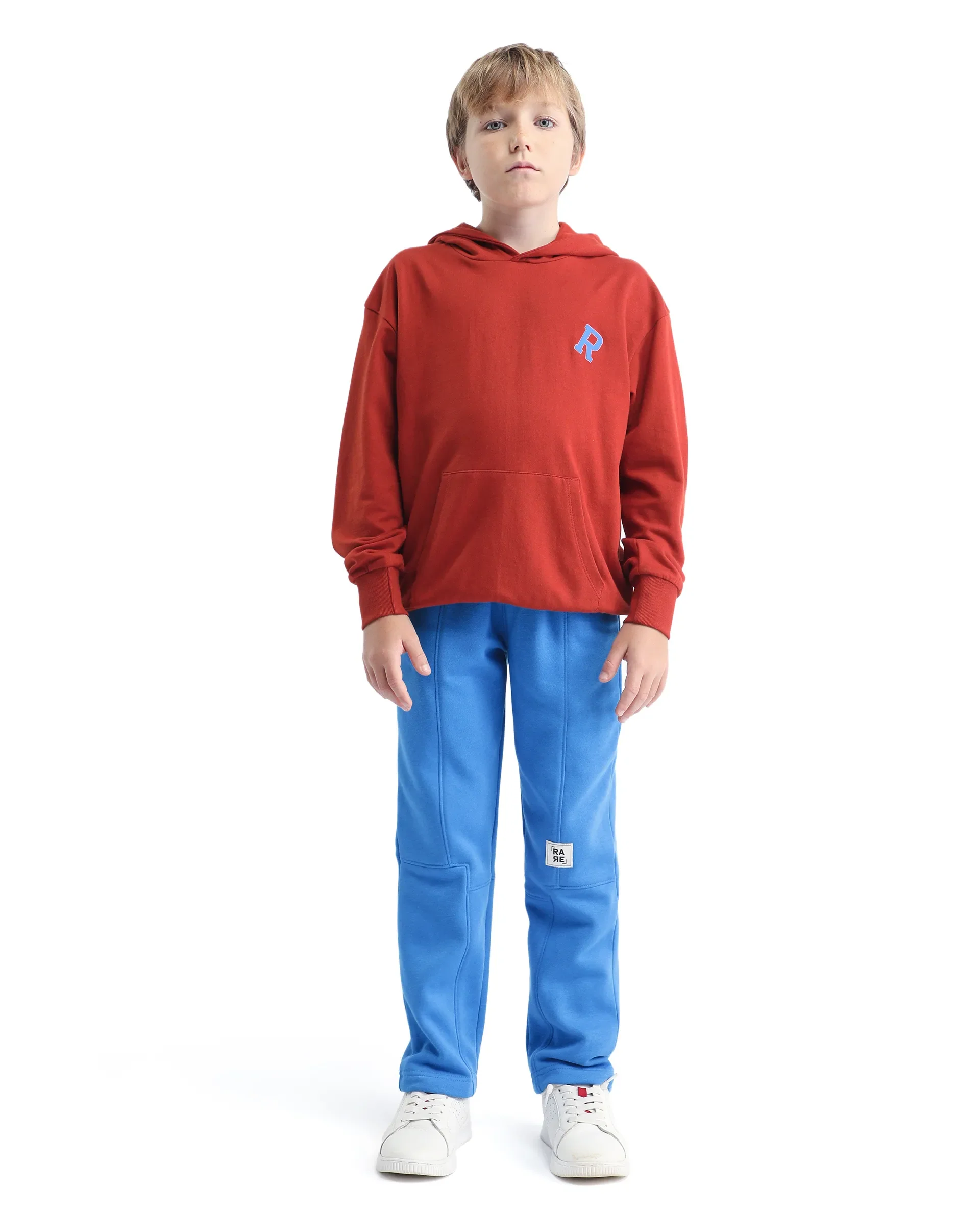 Rare Ones Kids Henry-B Dark Blue Cotton Plain Regular Fit Trackpant - Image 3