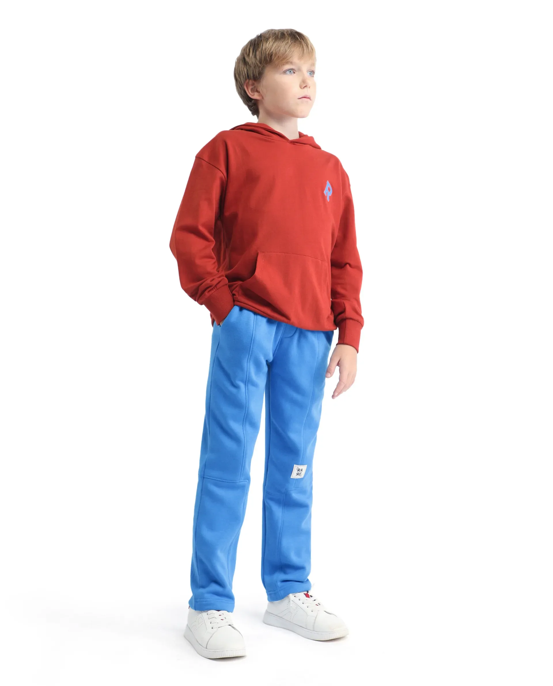 Rare Ones Kids Henry-B Dark Blue Cotton Plain Regular Fit Trackpant - Image 6