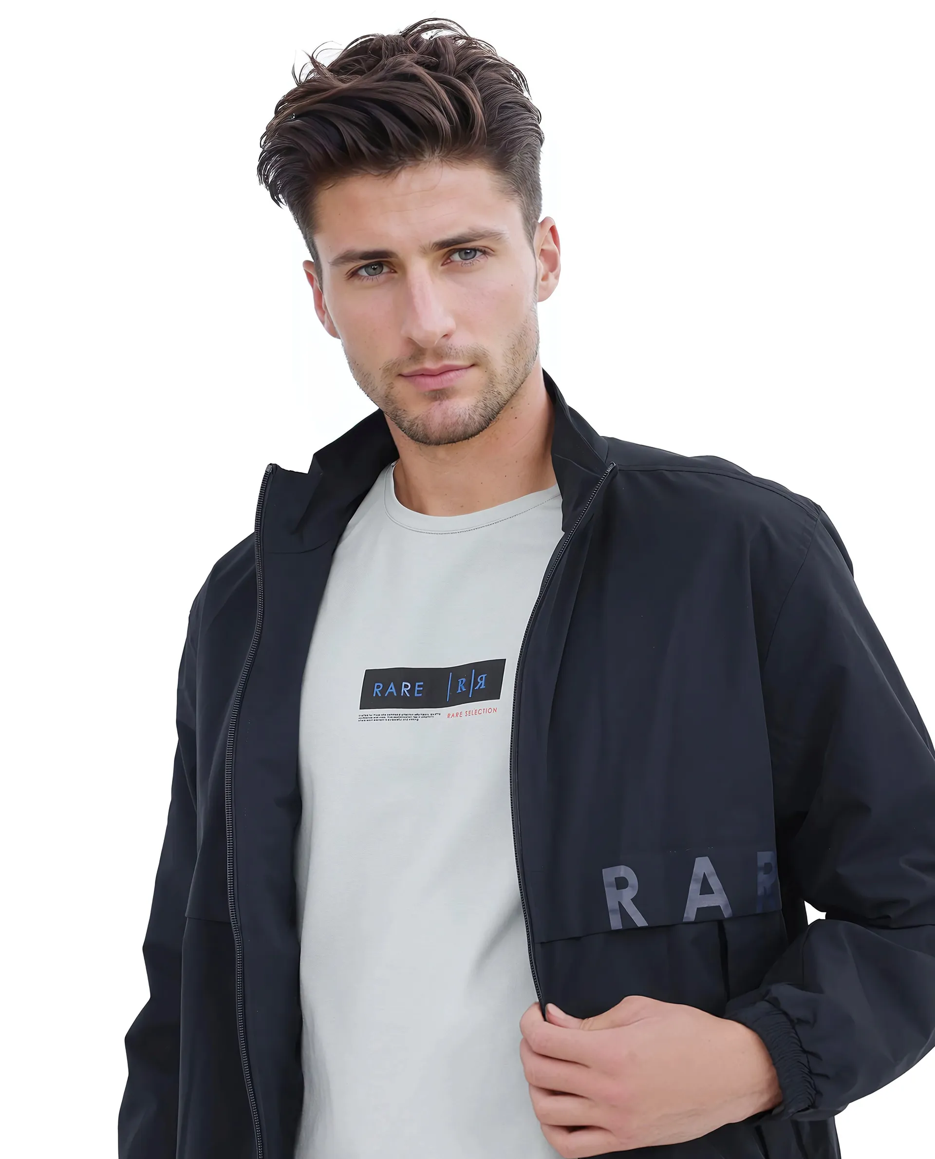 Rare Rabbit Men's Rolt Dusky Green Cotton Graphic Print Regular Fit Half Sleeve Crew Neck T-Shirt - Image 2