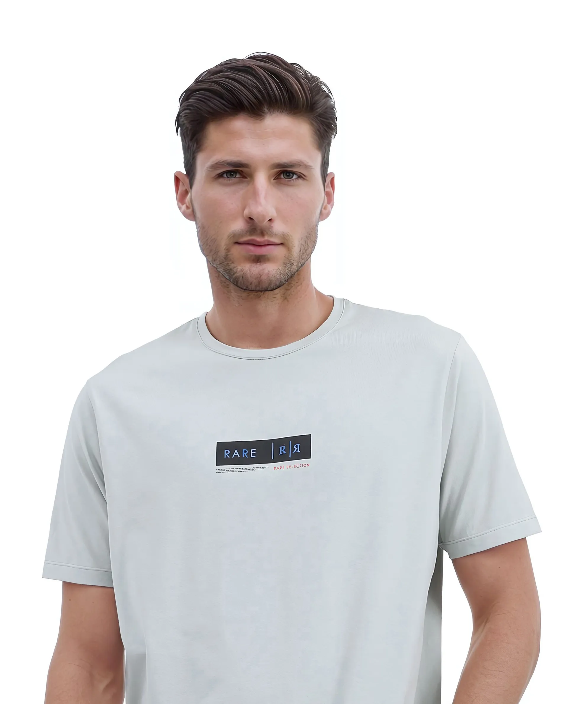 Rare Rabbit Men's Rolt Dusky Green Cotton Graphic Print Regular Fit Half Sleeve Crew Neck T-Shirt - Image 5