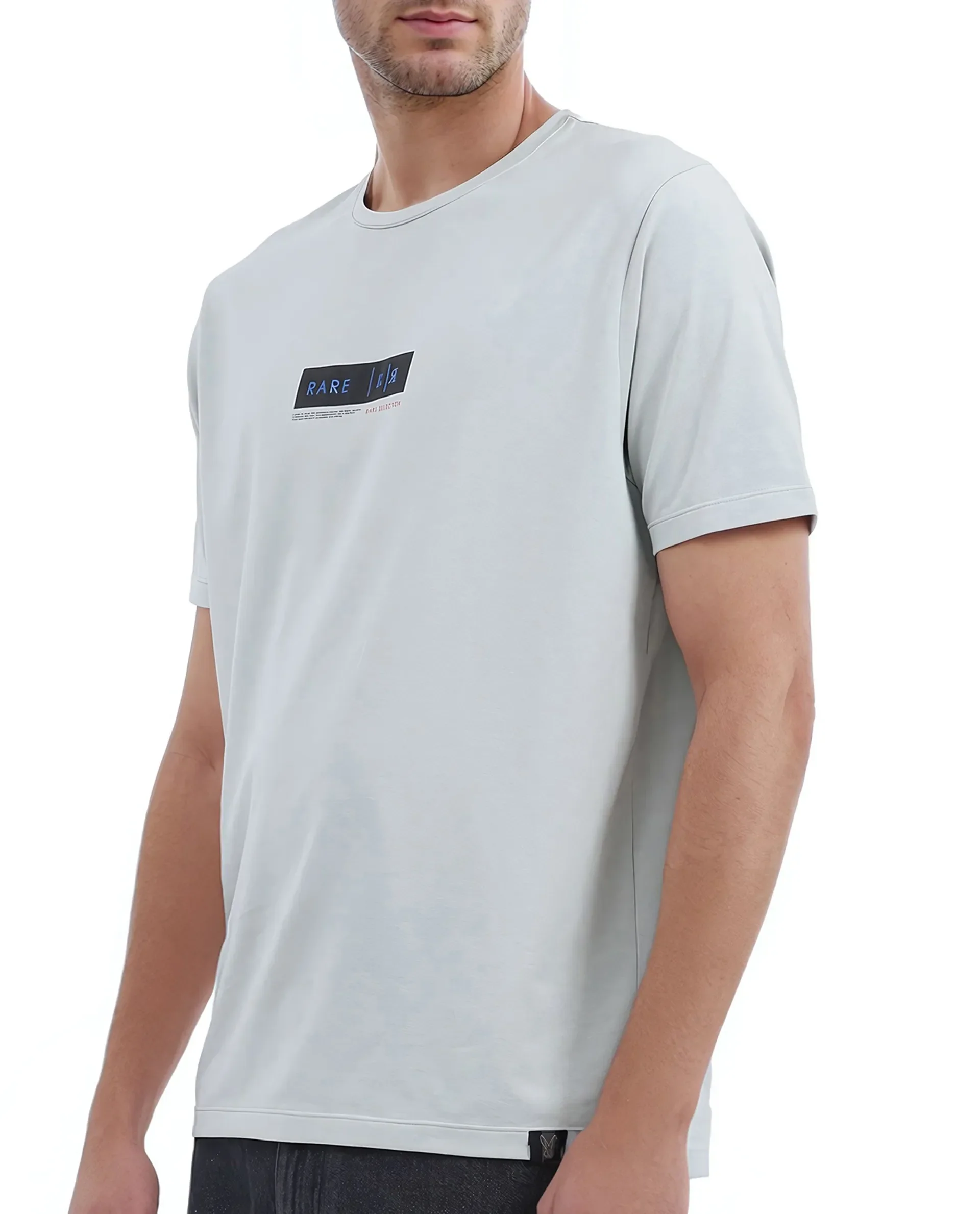 Rare Rabbit Men's Rolt Dusky Green Cotton Graphic Print Regular Fit Half Sleeve Crew Neck T-Shirt - Image 7